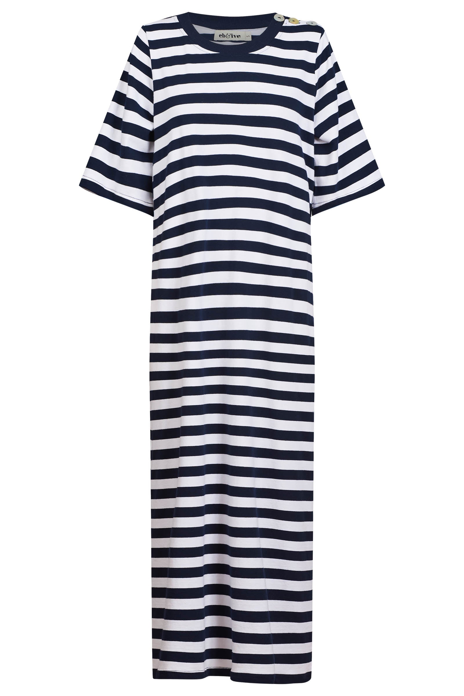 Studio Stripe Tshirt Dress - Indigo