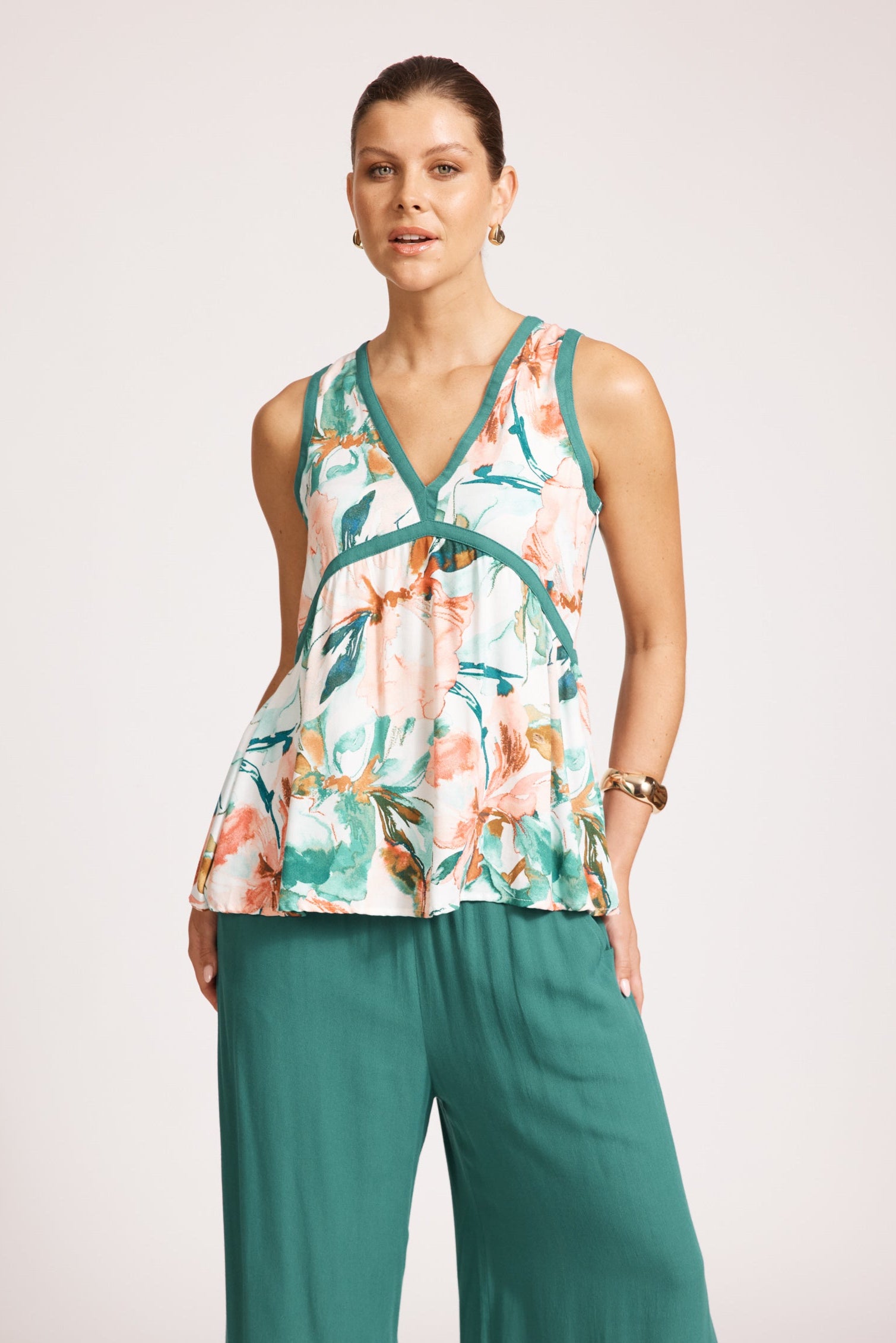 Alegria Spliced Tank - Estate/Teal