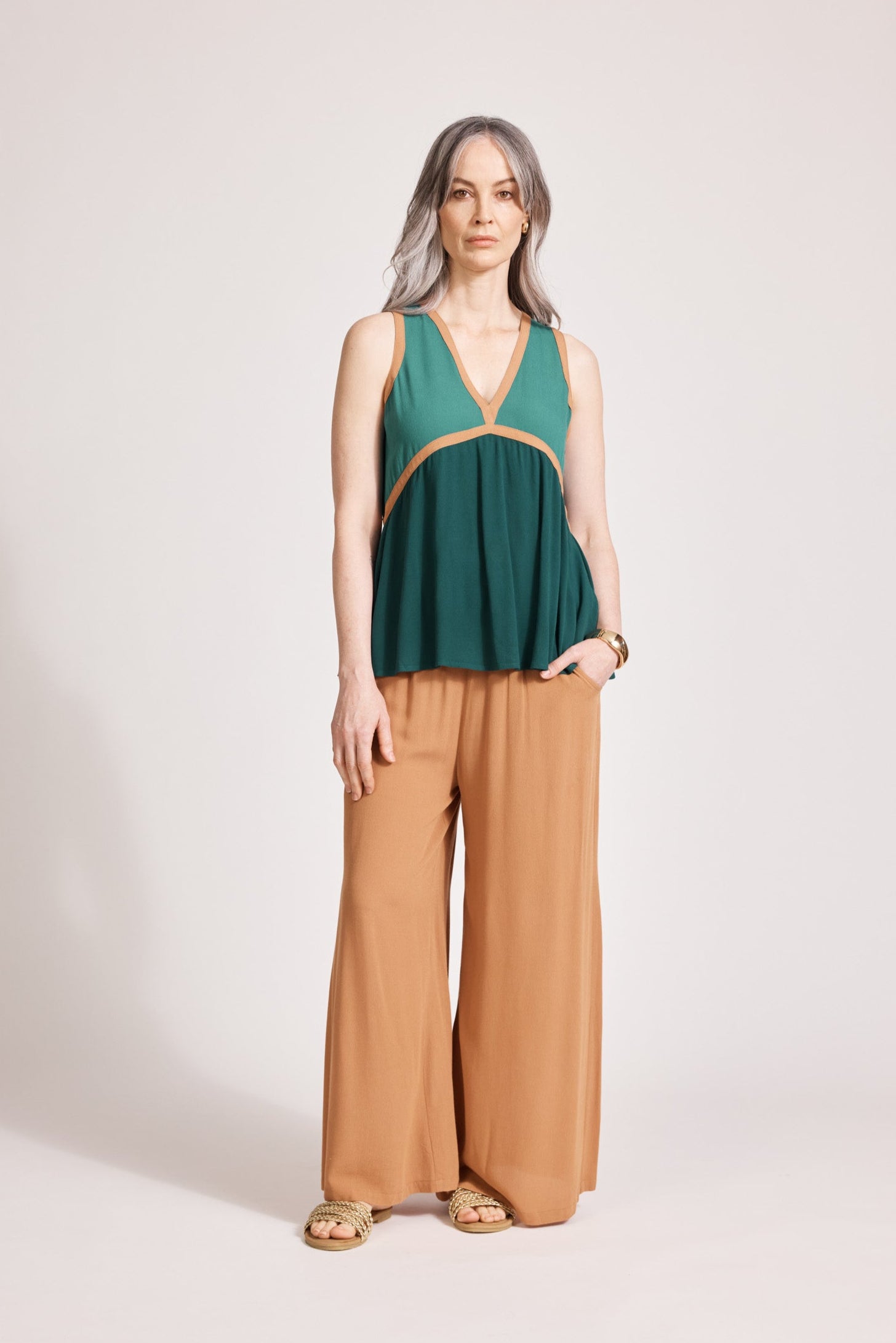 Alegria Spliced Tank - Teal/Lagoon