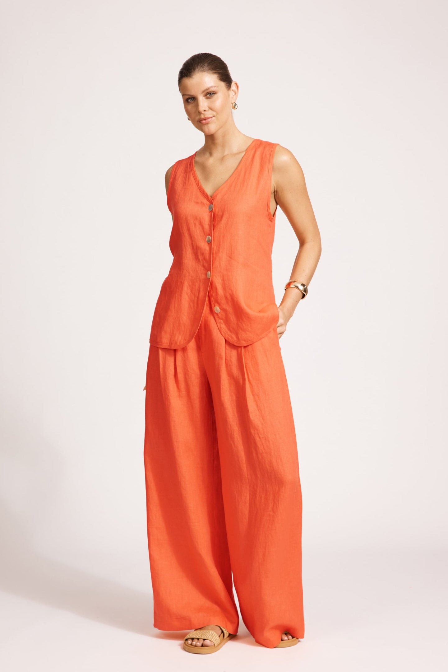 Miramar Vest - Coral