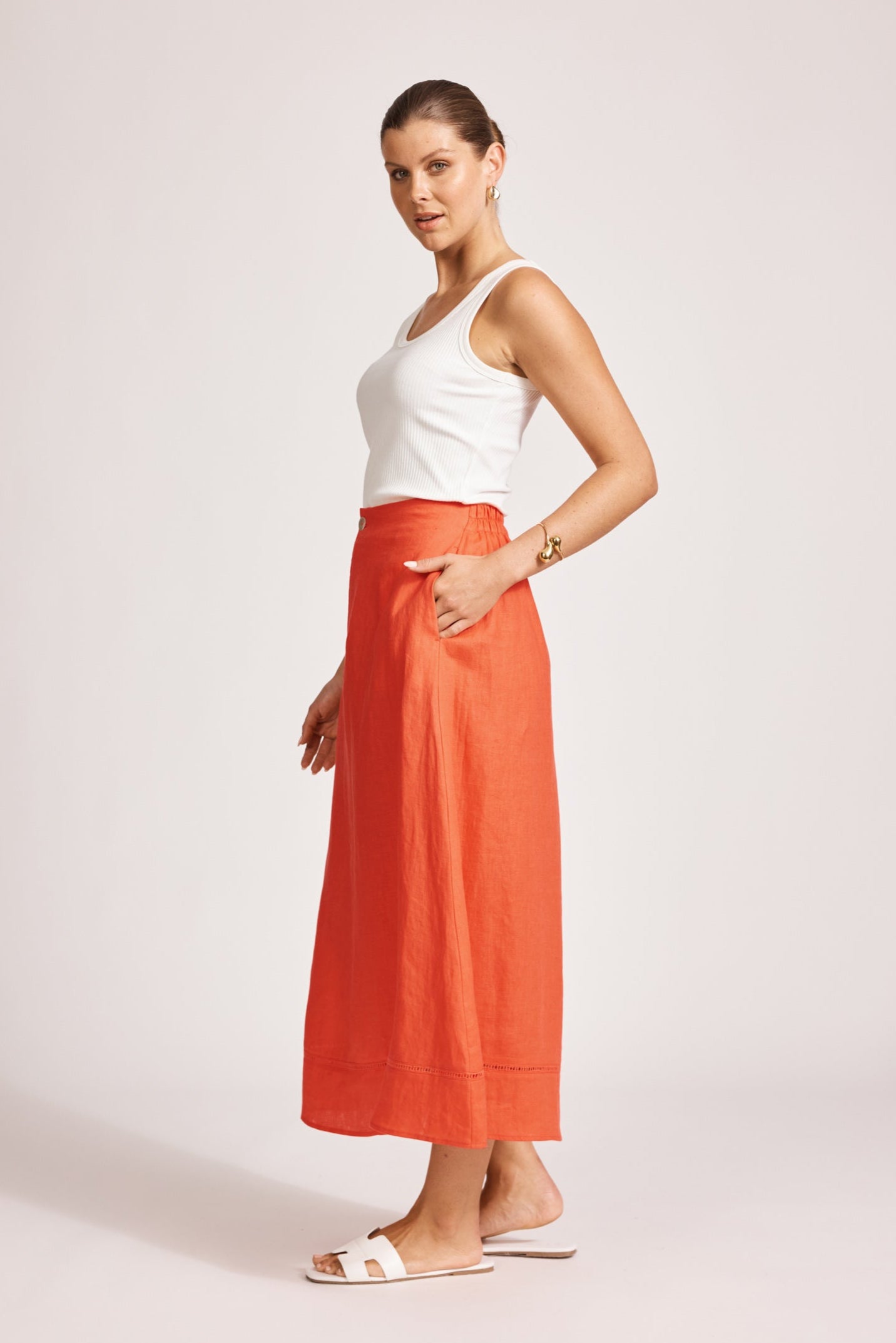 Miramar Maxi Skirt - Coral