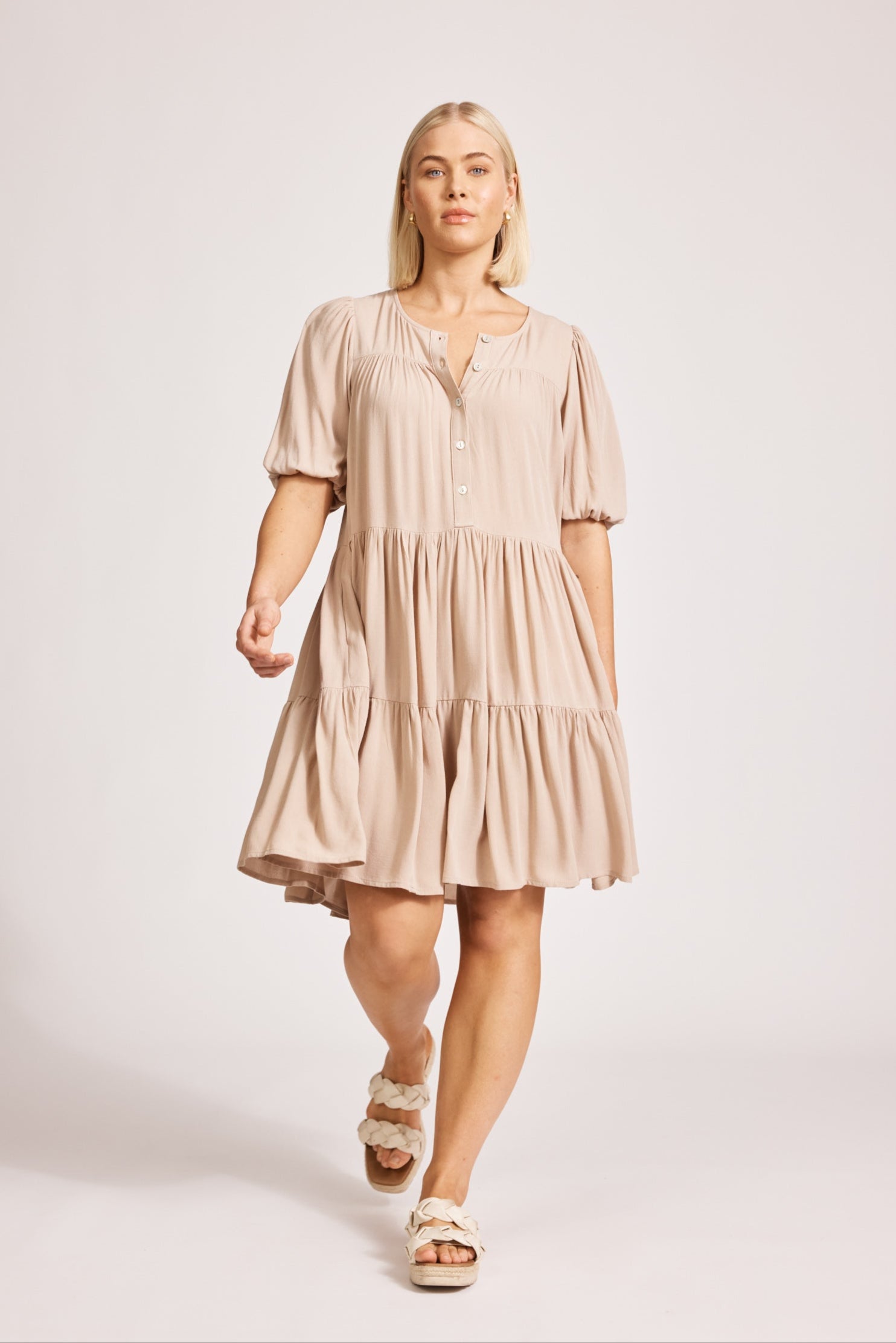 Alegria Midi Dress - Stone