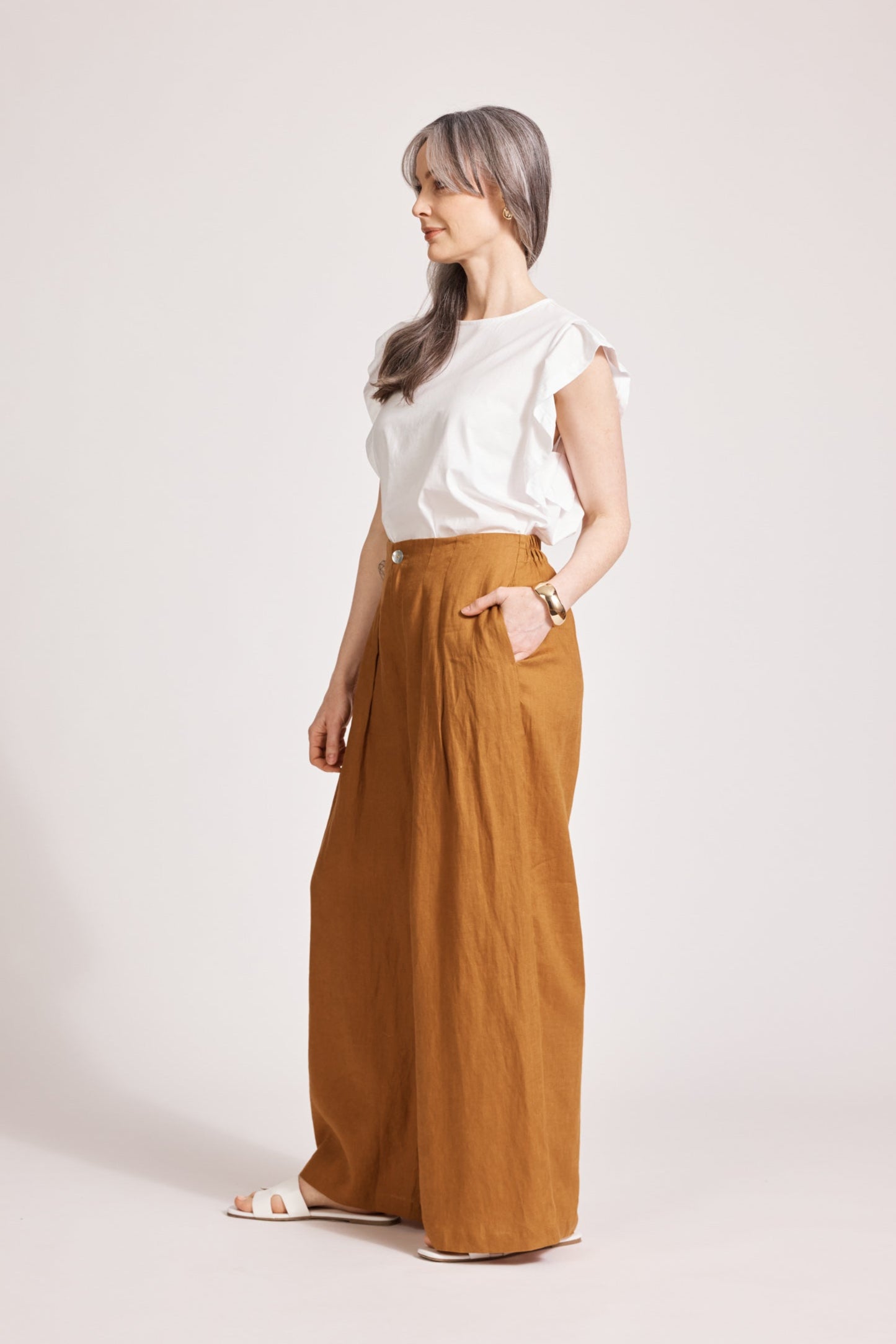 Miramar Palazzo Pant - Caramel