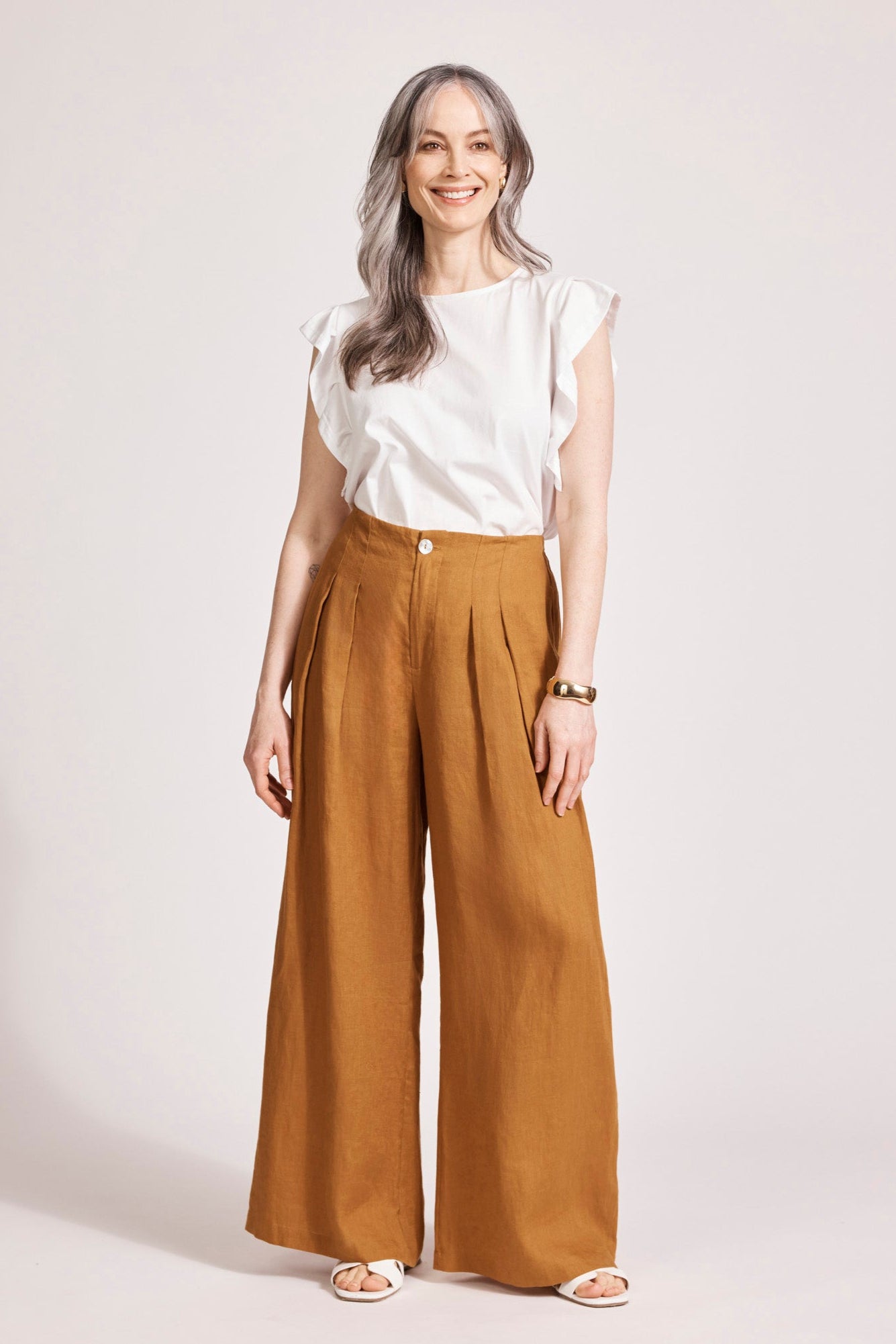 Miramar Palazzo Pant - Caramel