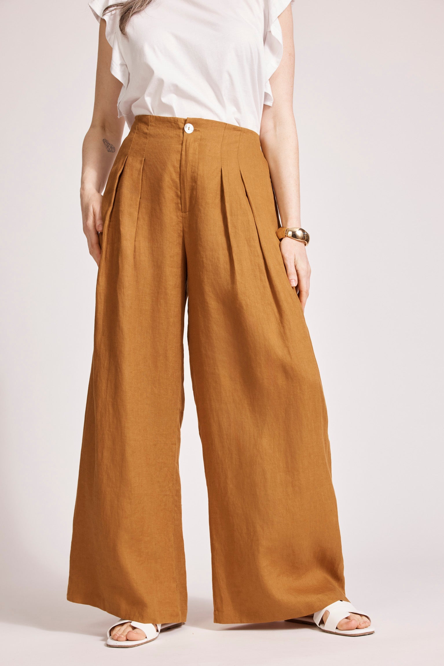Miramar Palazzo Pant - Caramel