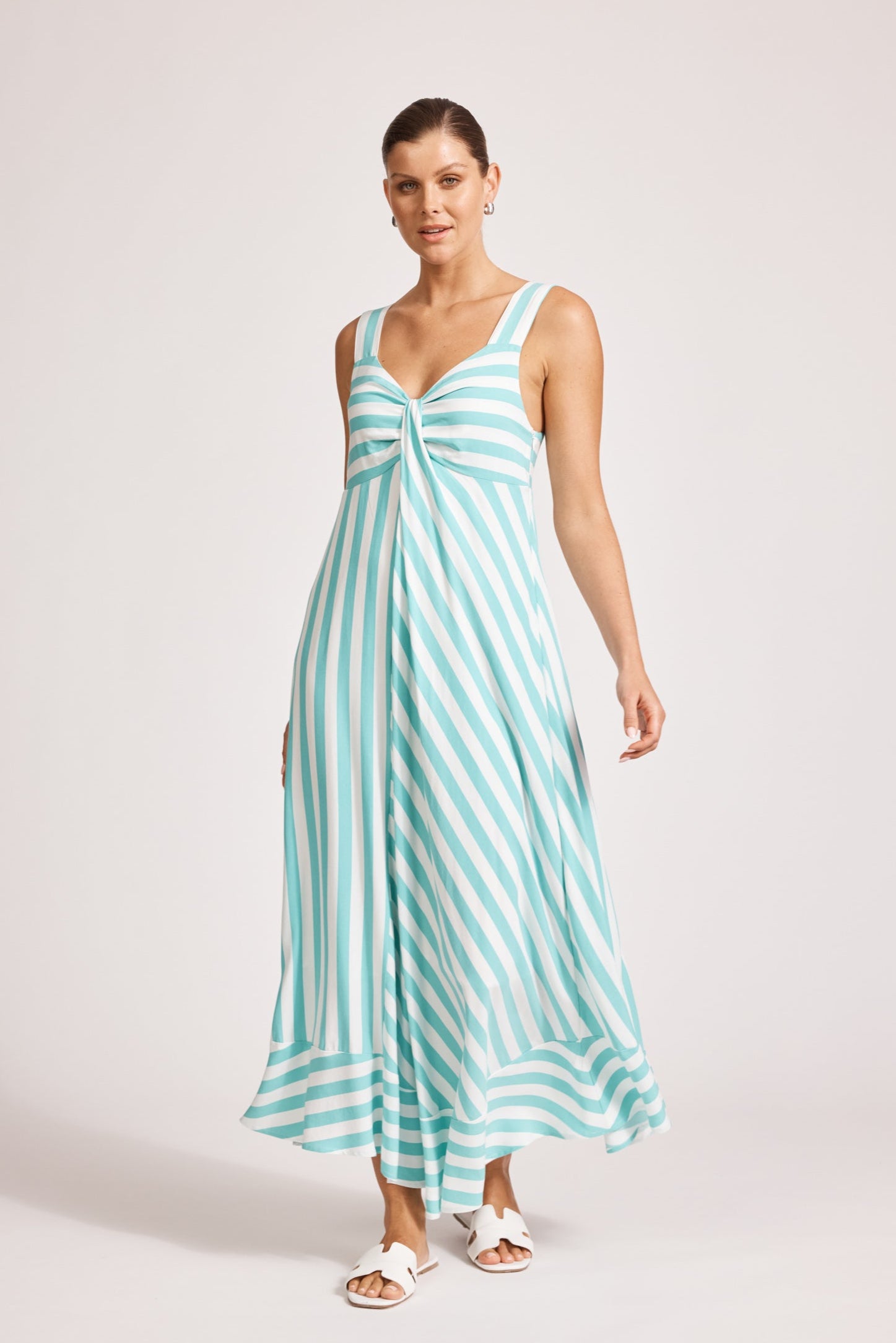 Treville Stripe Tank Maxi Dress - Aqua