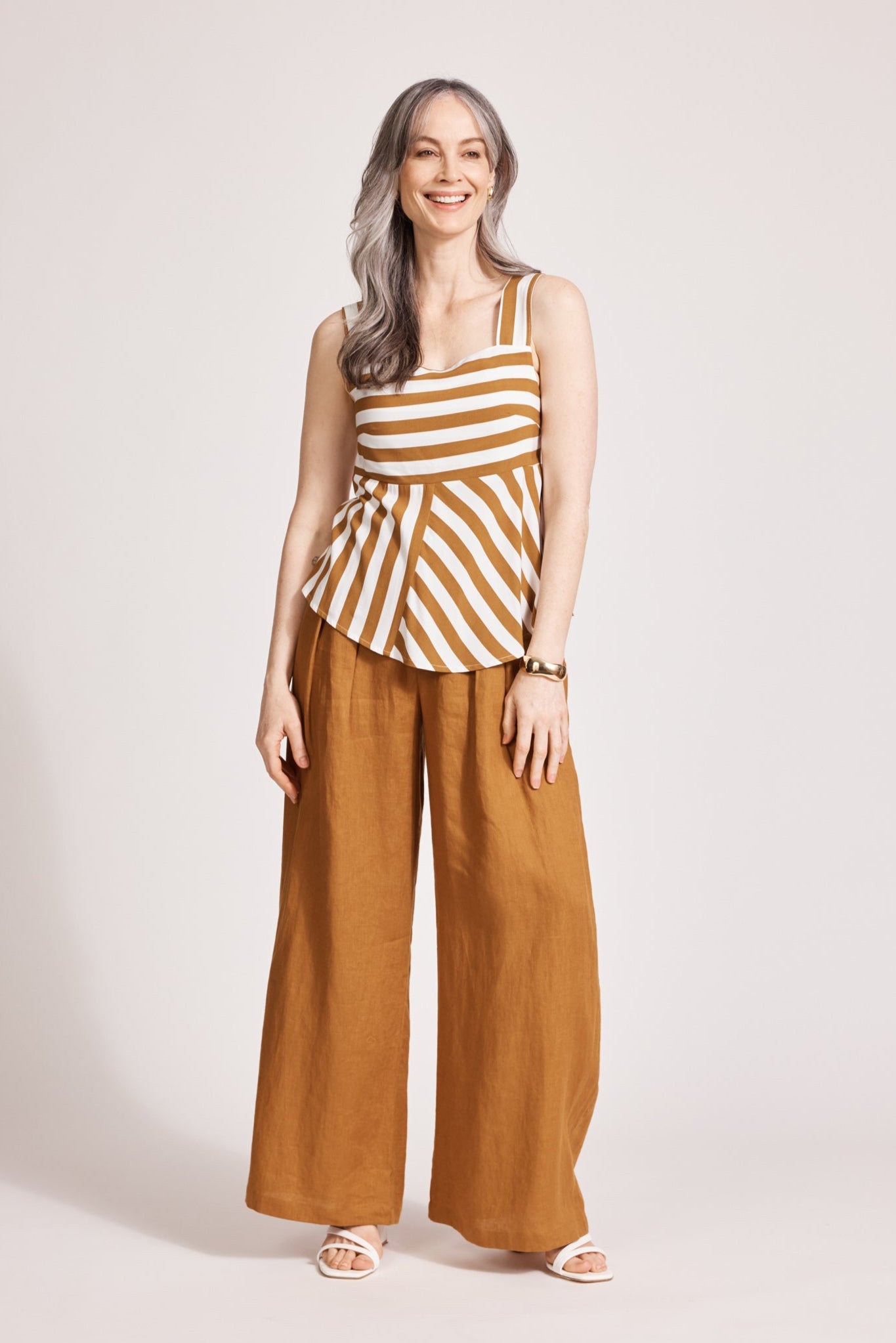 Treville Stripe Tank - Caramel