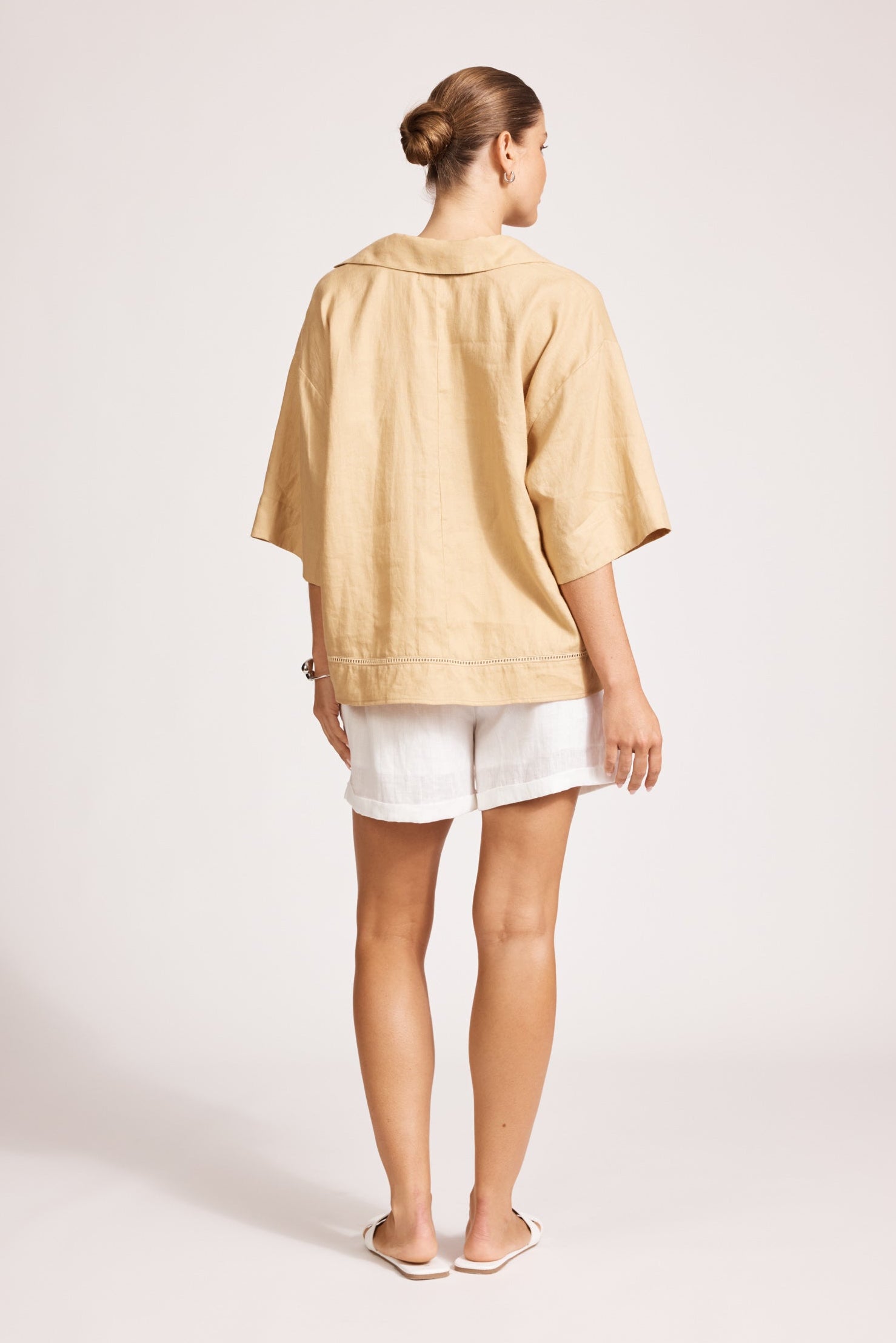 Miramar Collared Top - Camel