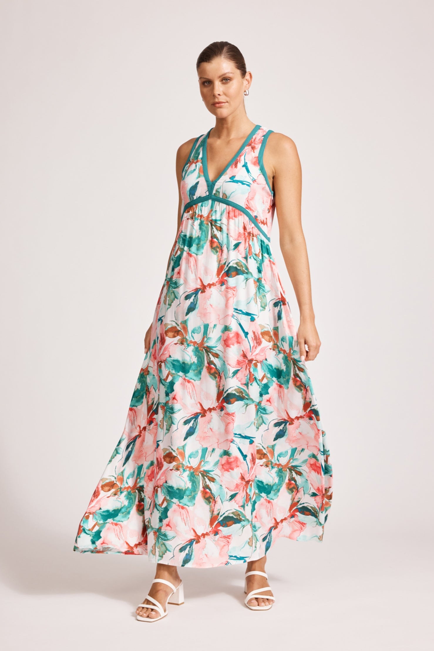 Alegria Spliced Maxi Dress - Estate/Teal
