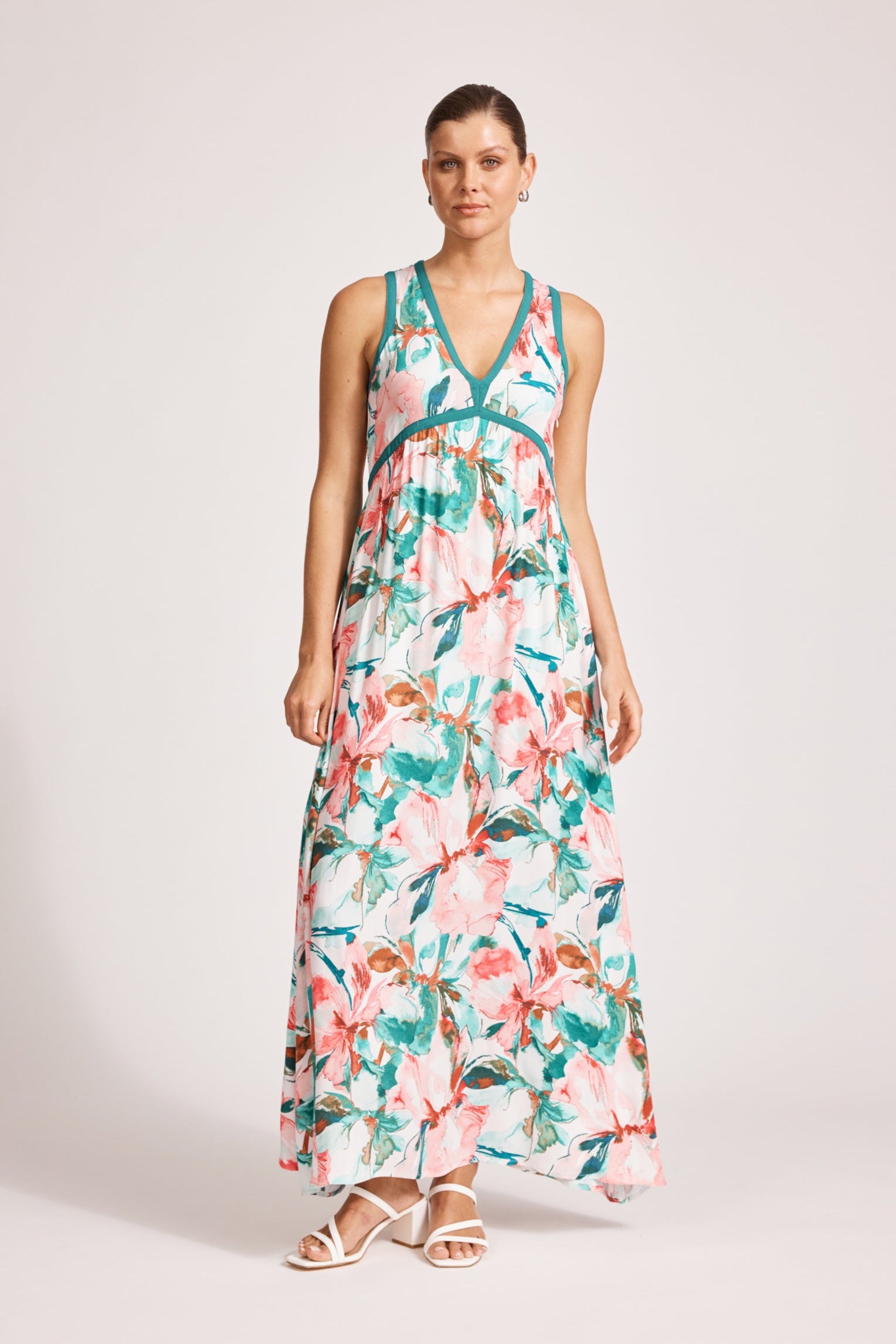 Alegria Spliced Maxi Dress - Estate/Teal