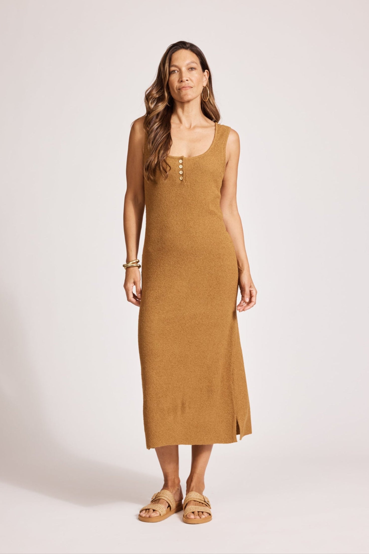 Alcazar Knit Tank Dress - Maple