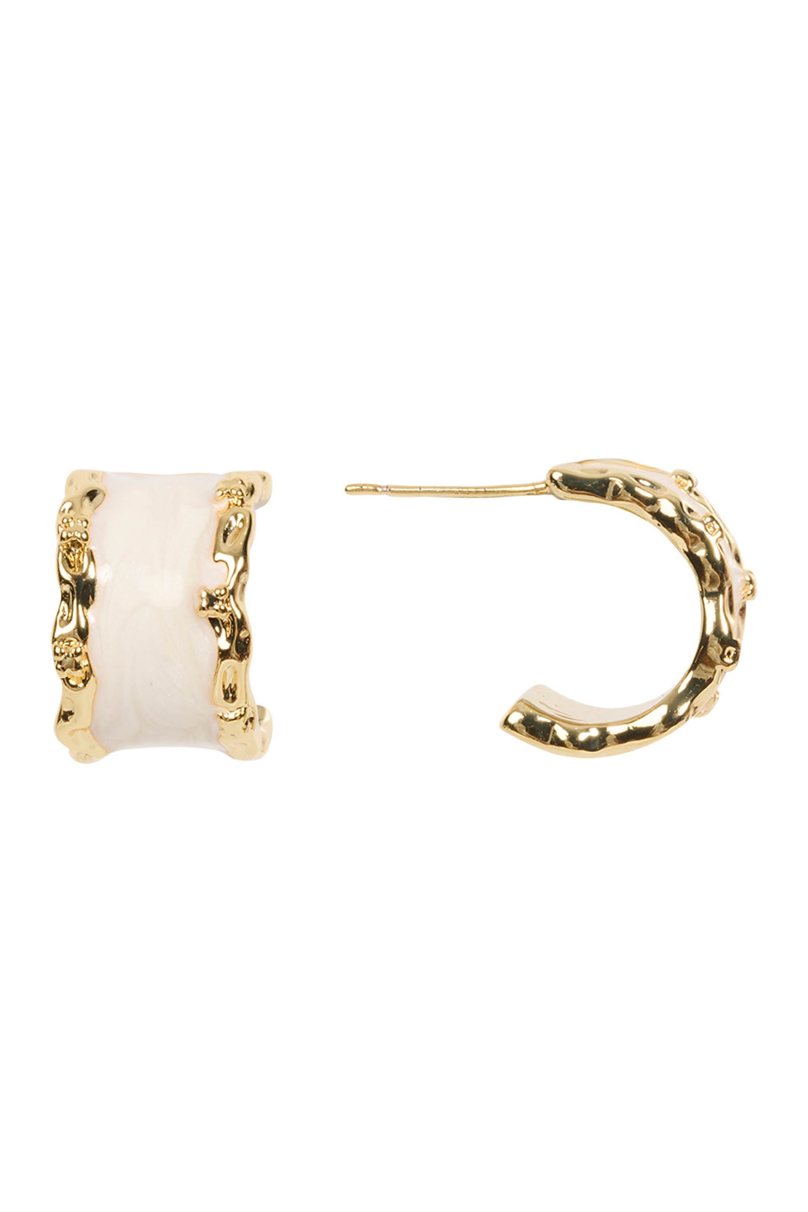 Mira Earring - Curved White