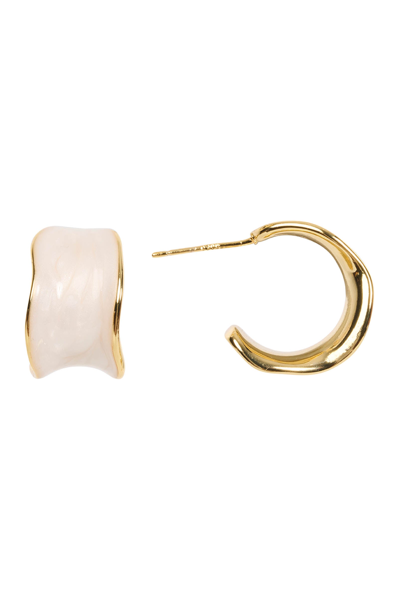 Mira Hoop Earring - White Mix