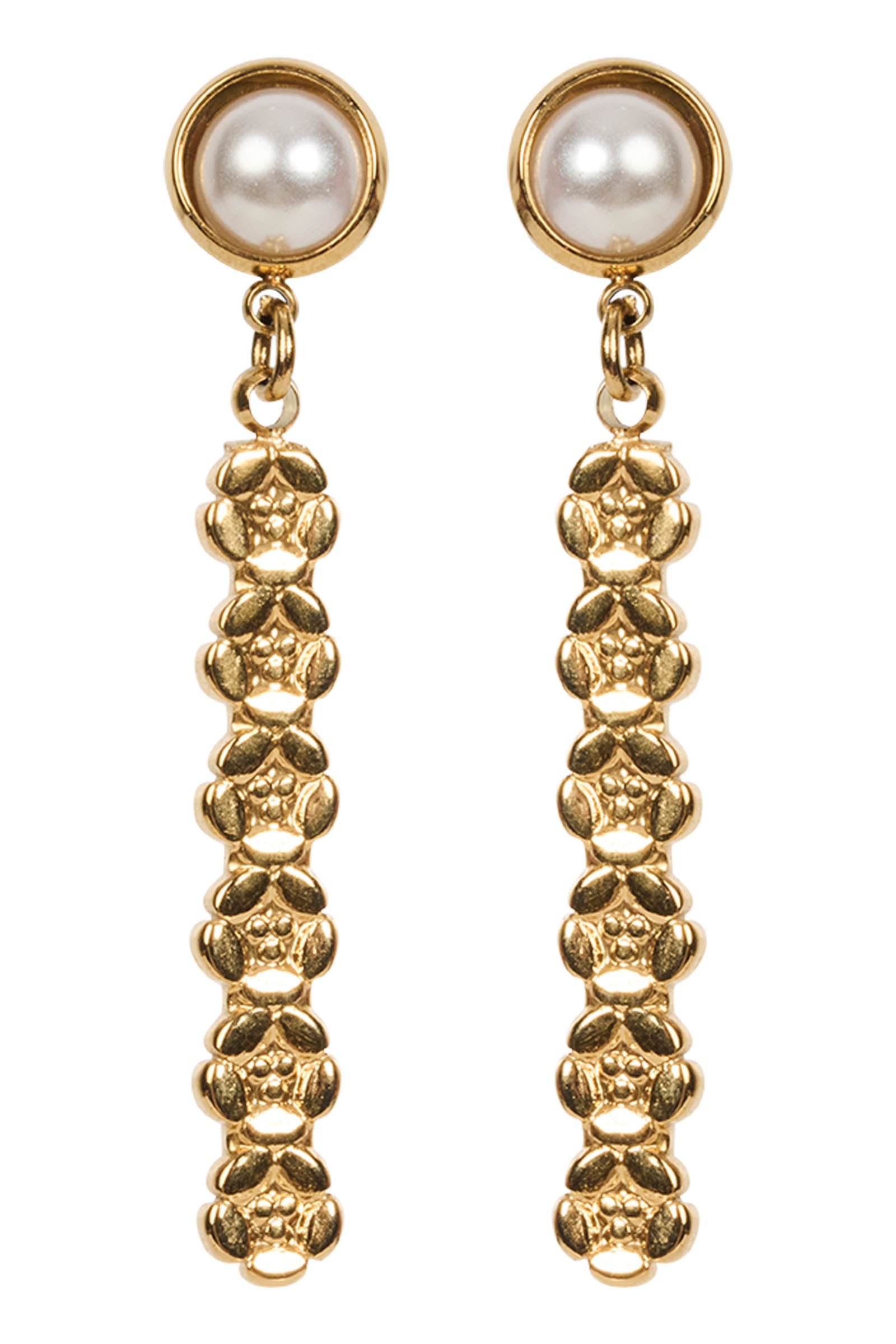 Alegria Earring - Pearl Stamped