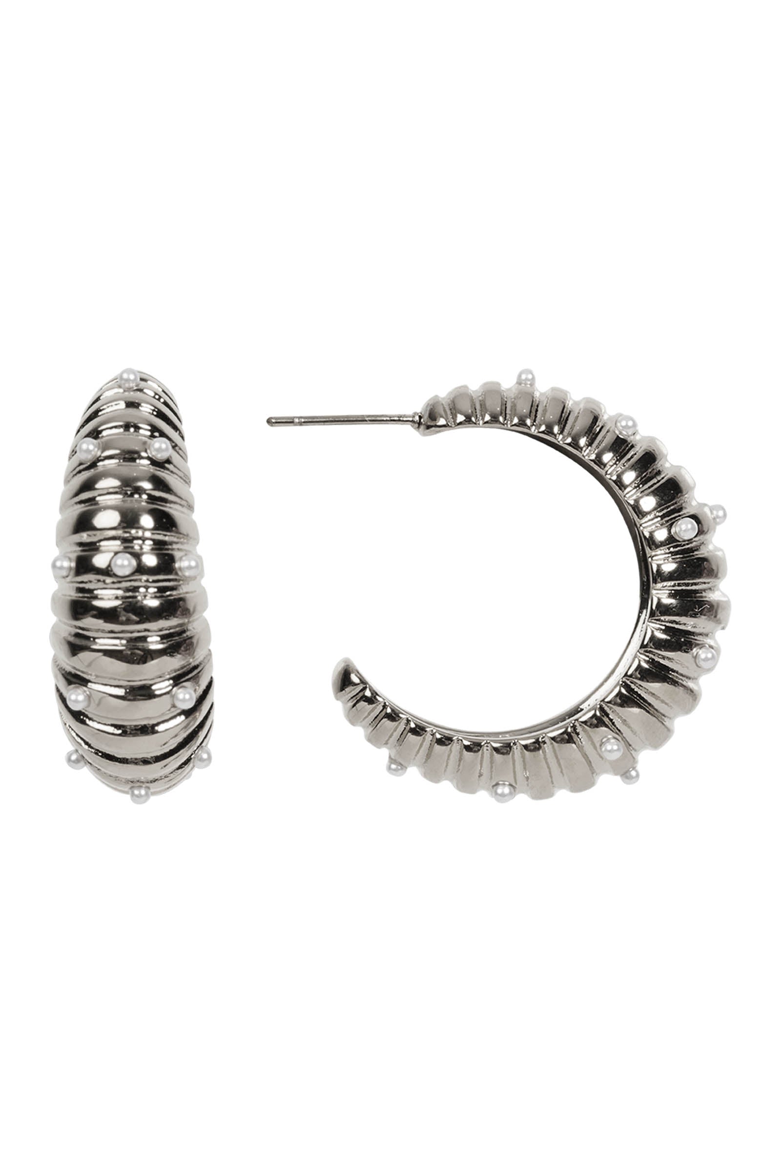 Pena Rib Earring - Silver