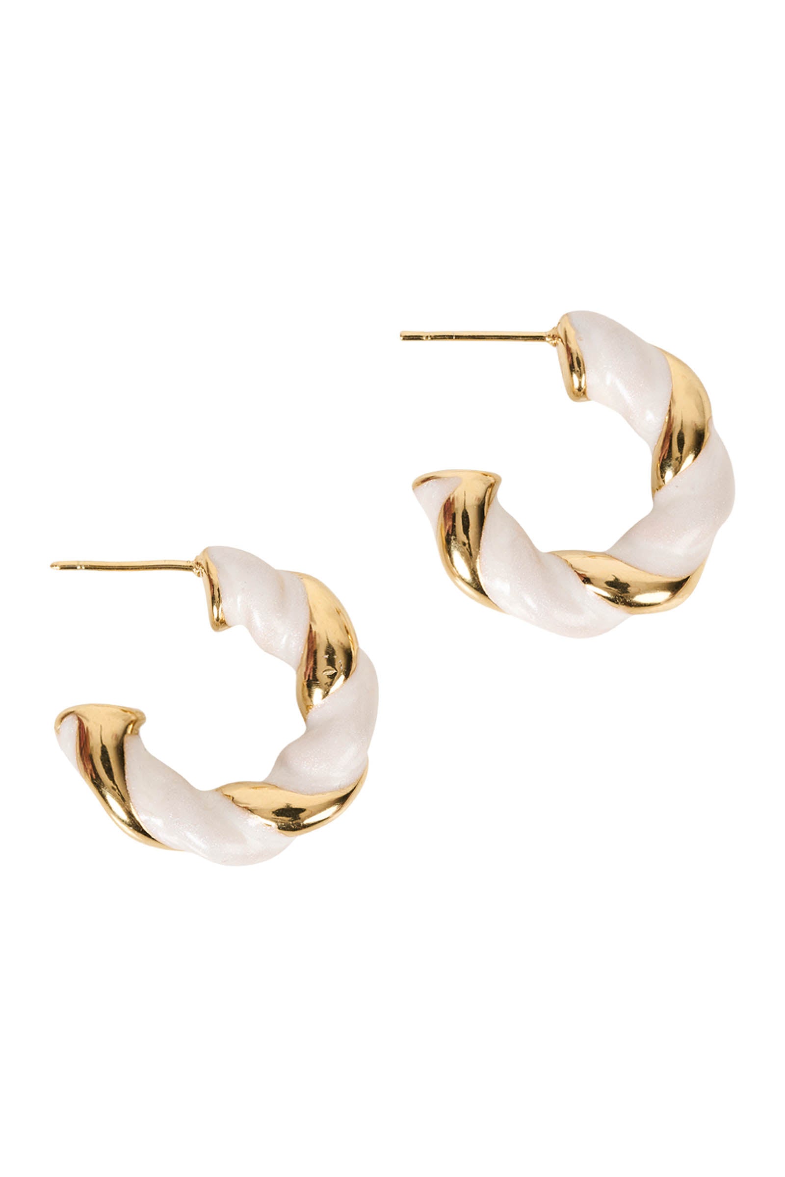 Treville Hoop Earring - White