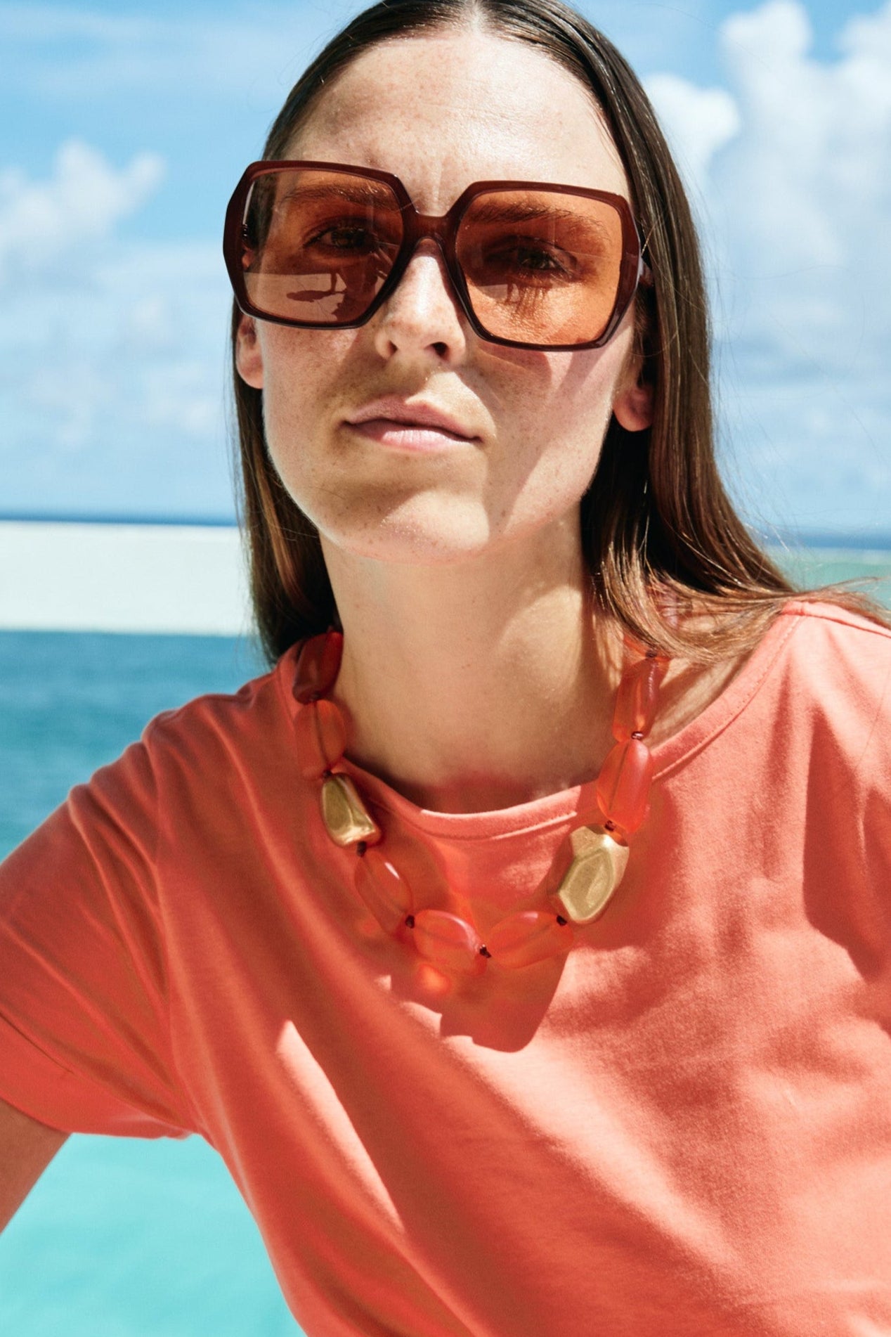 Miramar Necklace - Coral