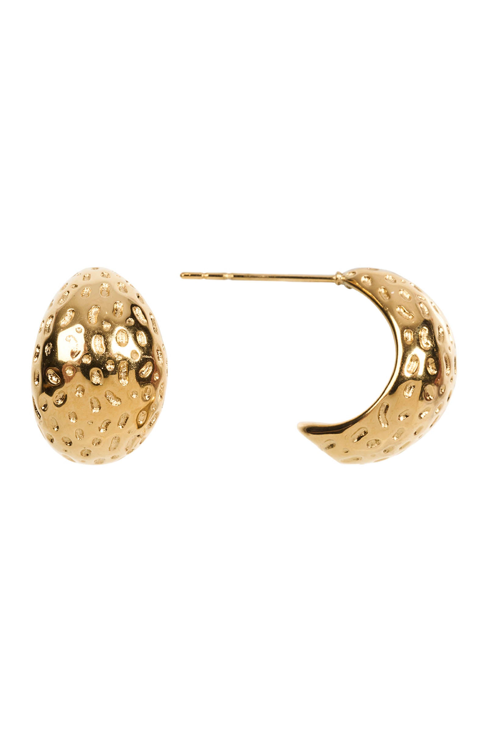 Del Ray Earring - Pressed Hoop