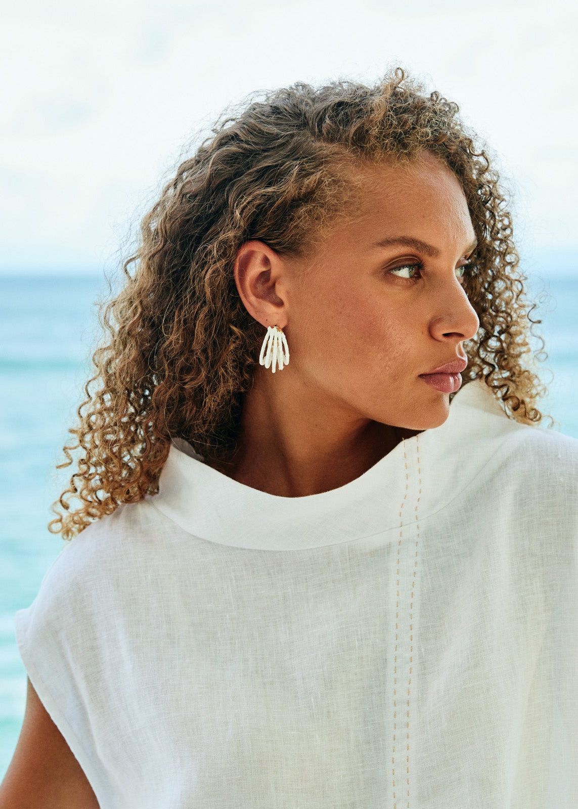Matera Mix Earring - White Layer