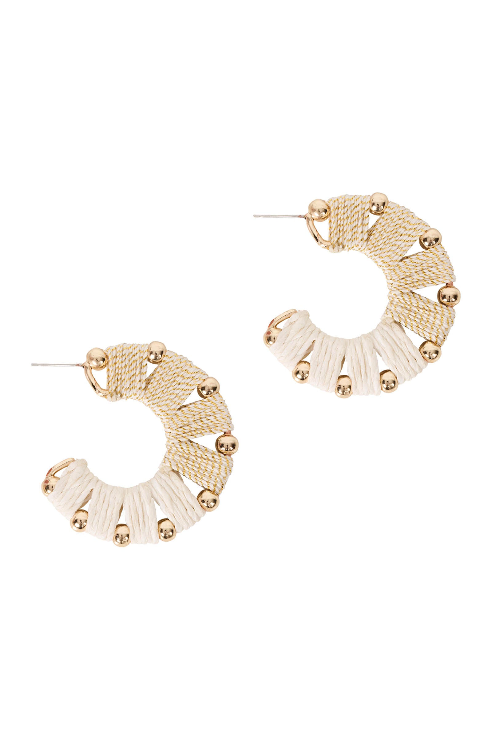 Capri Woven Earring - White