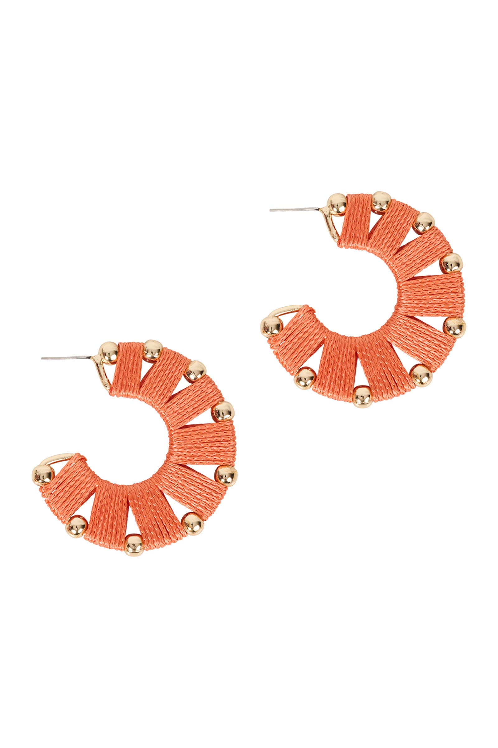 Capri Woven Earring - Coral