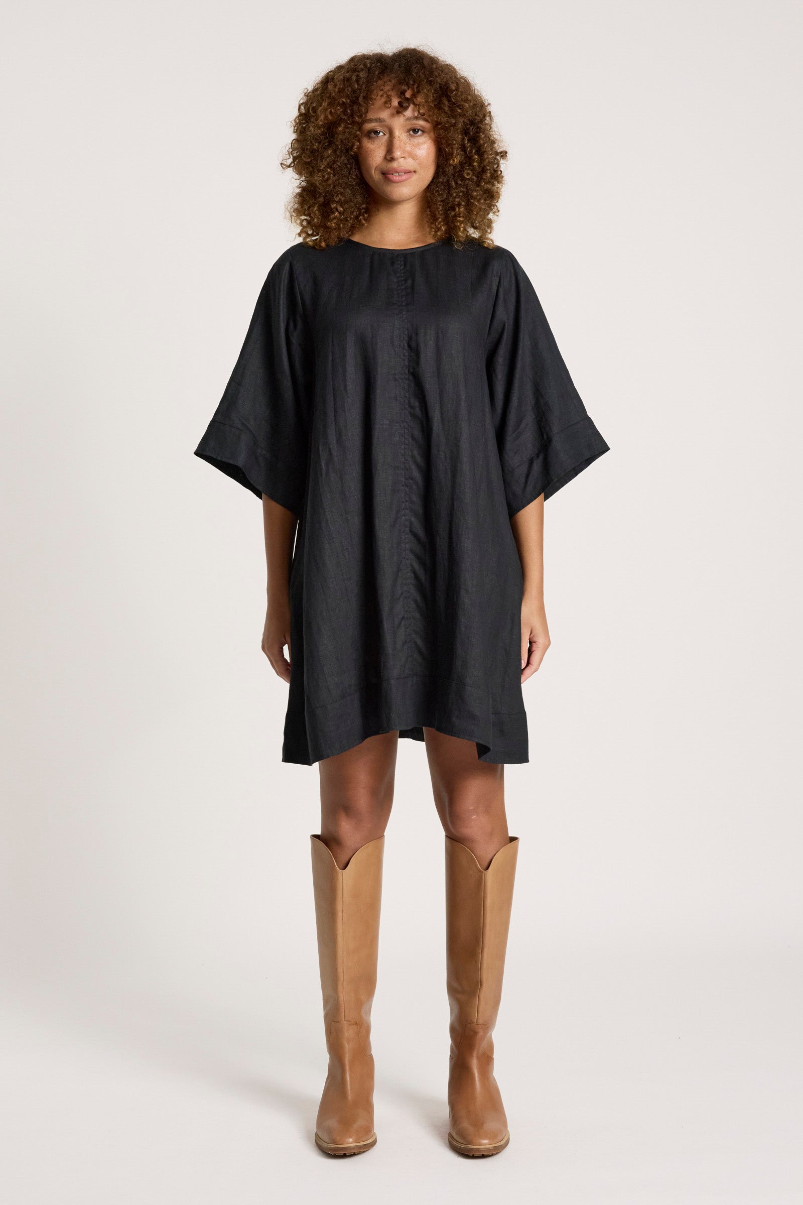 Bajau Tunic Dress - Black