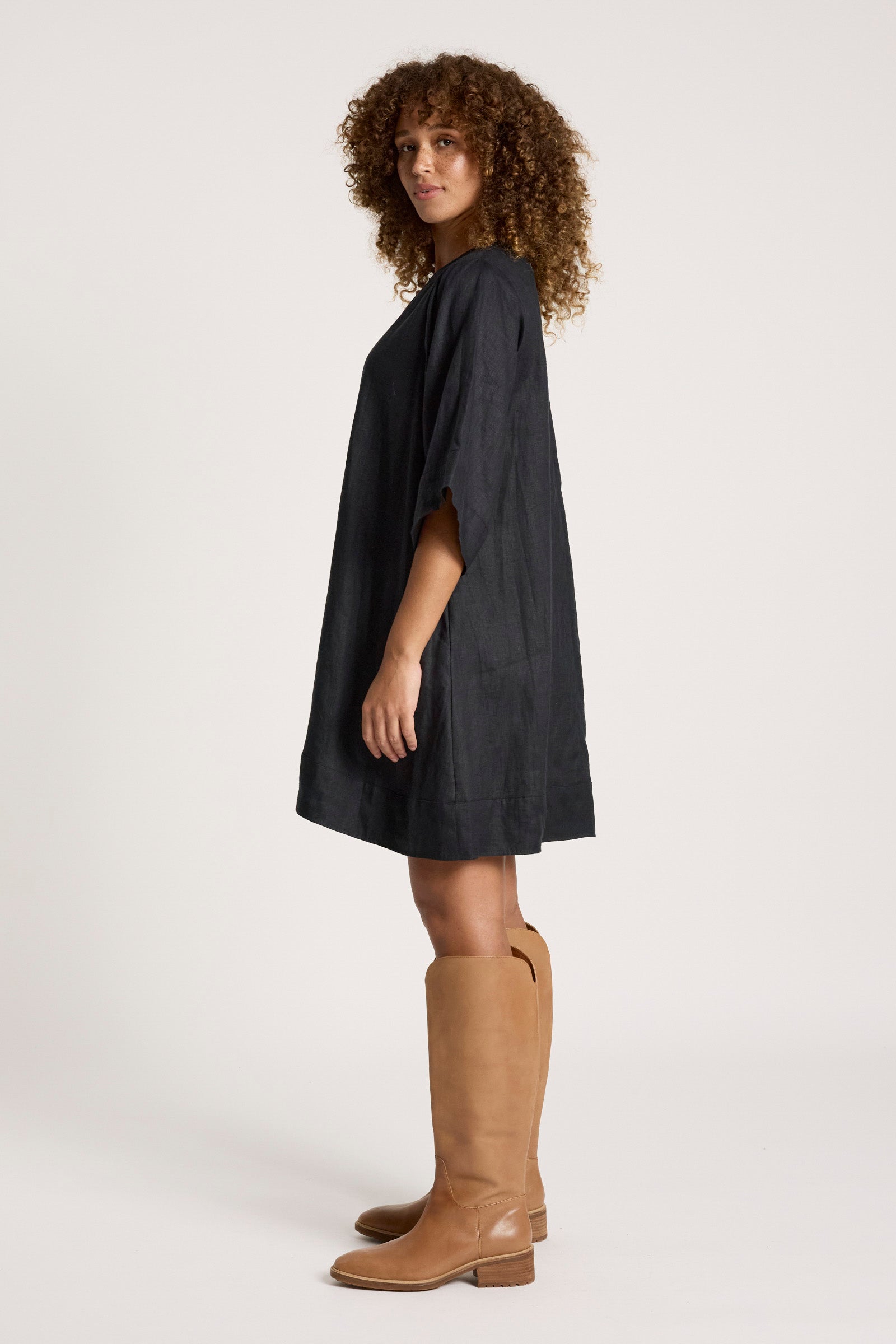 Bajau Tunic Dress - Black