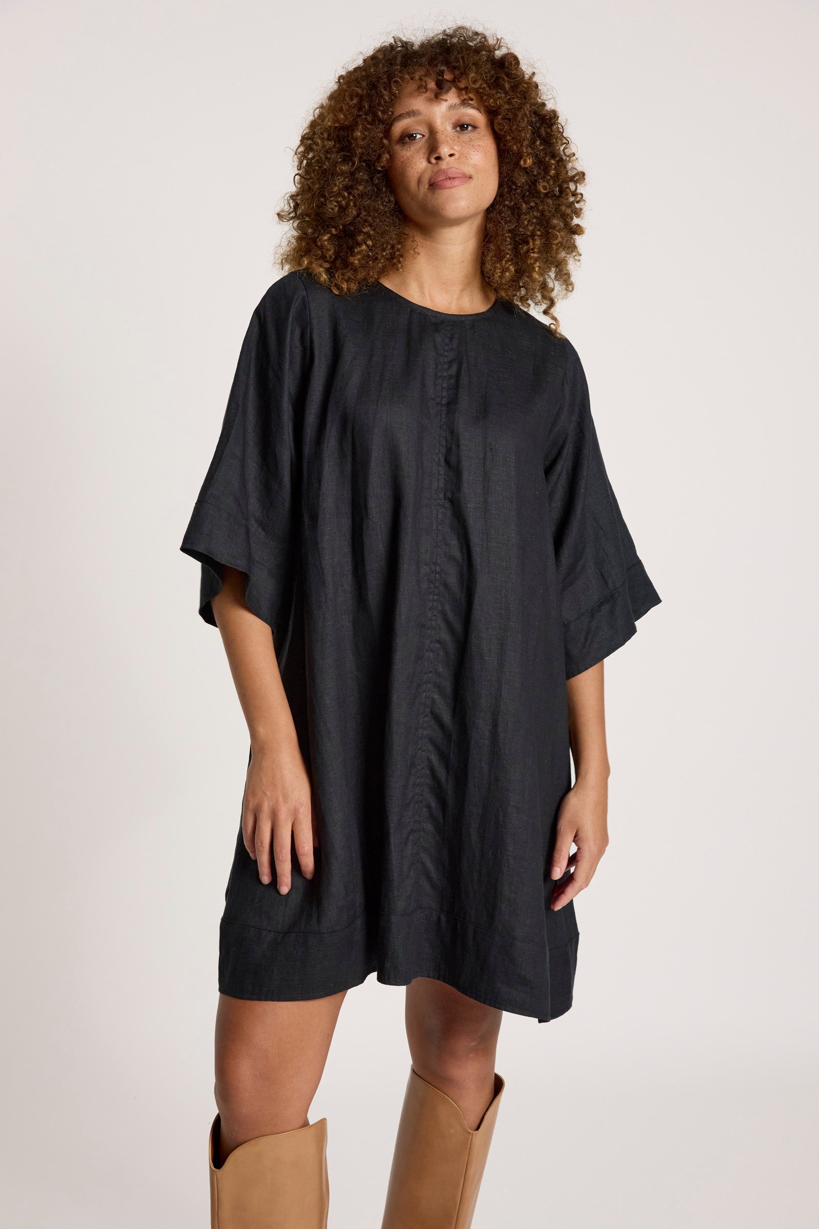 Bajau Tunic Dress - Black