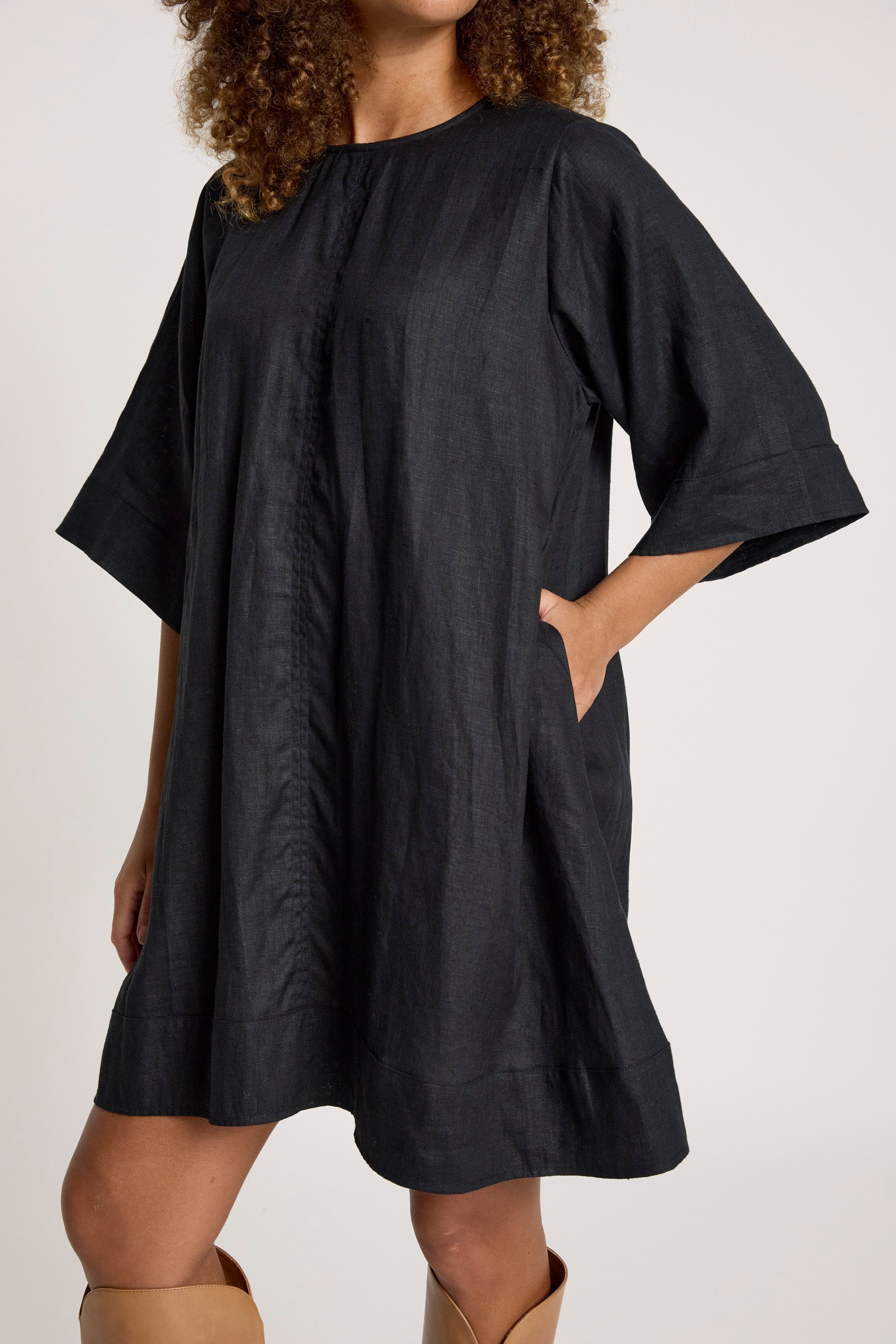 Bajau Tunic Dress - Black