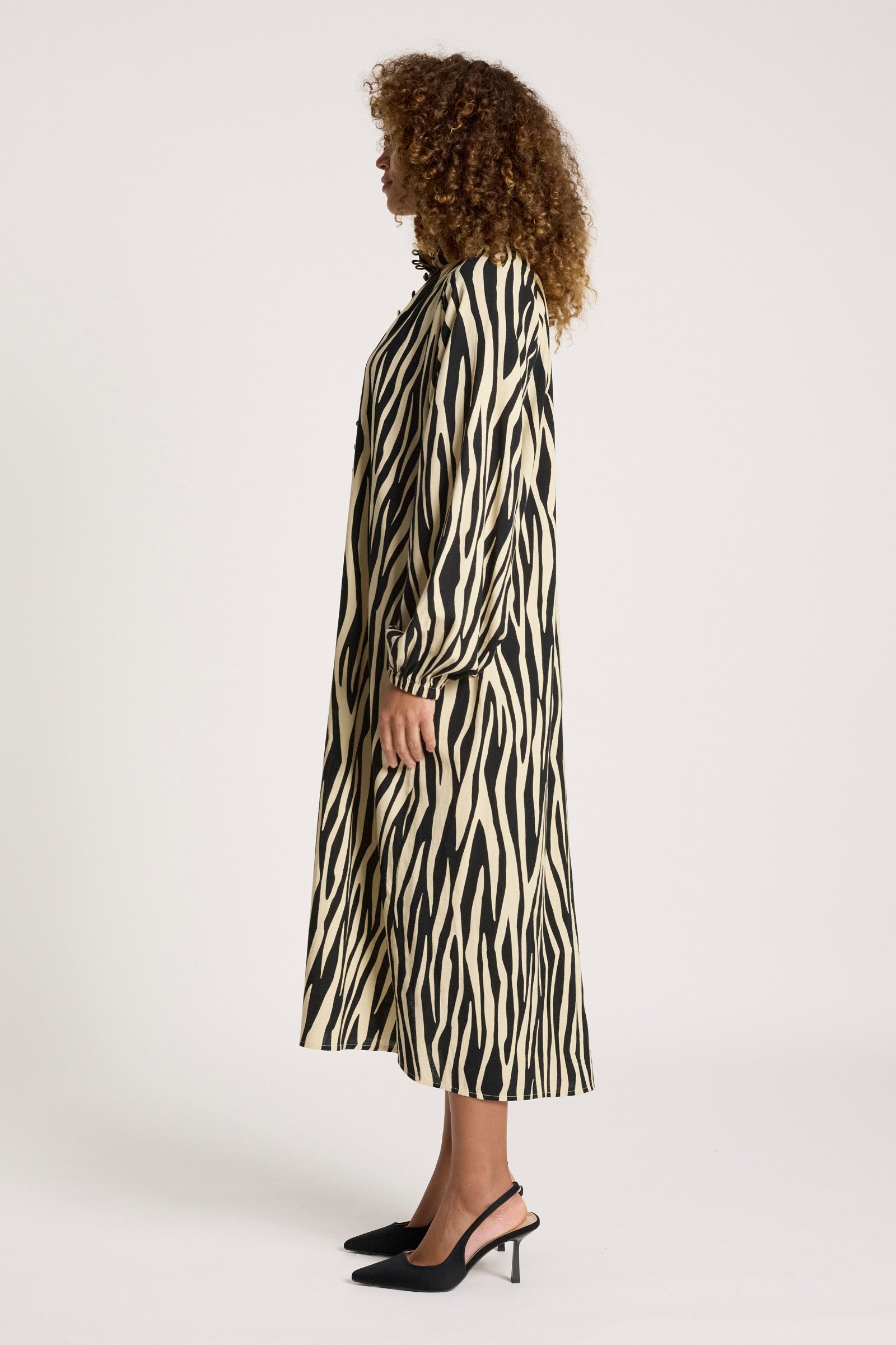 Bajau Button Dress - Savanna