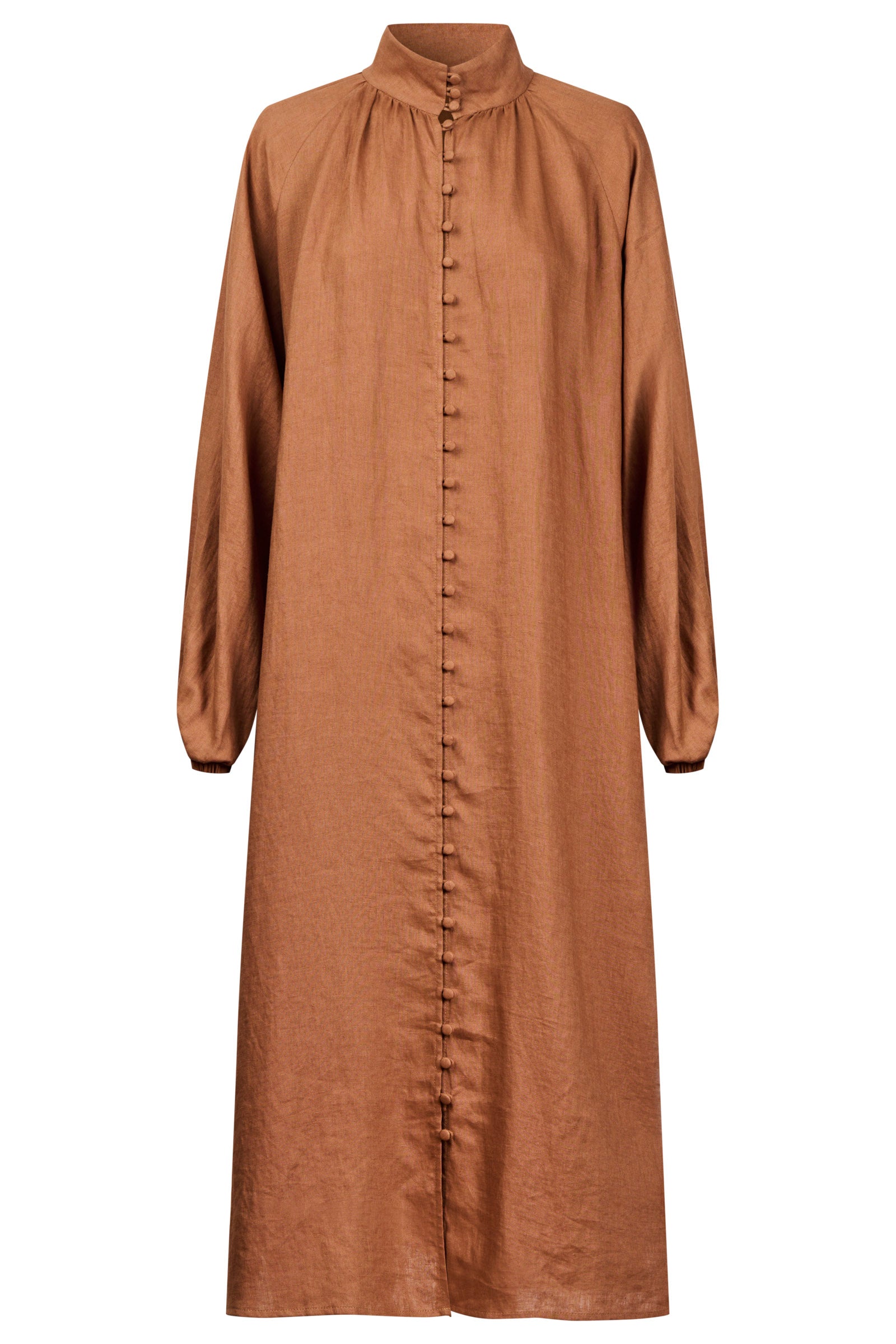 Bajau Button Dress - Clay