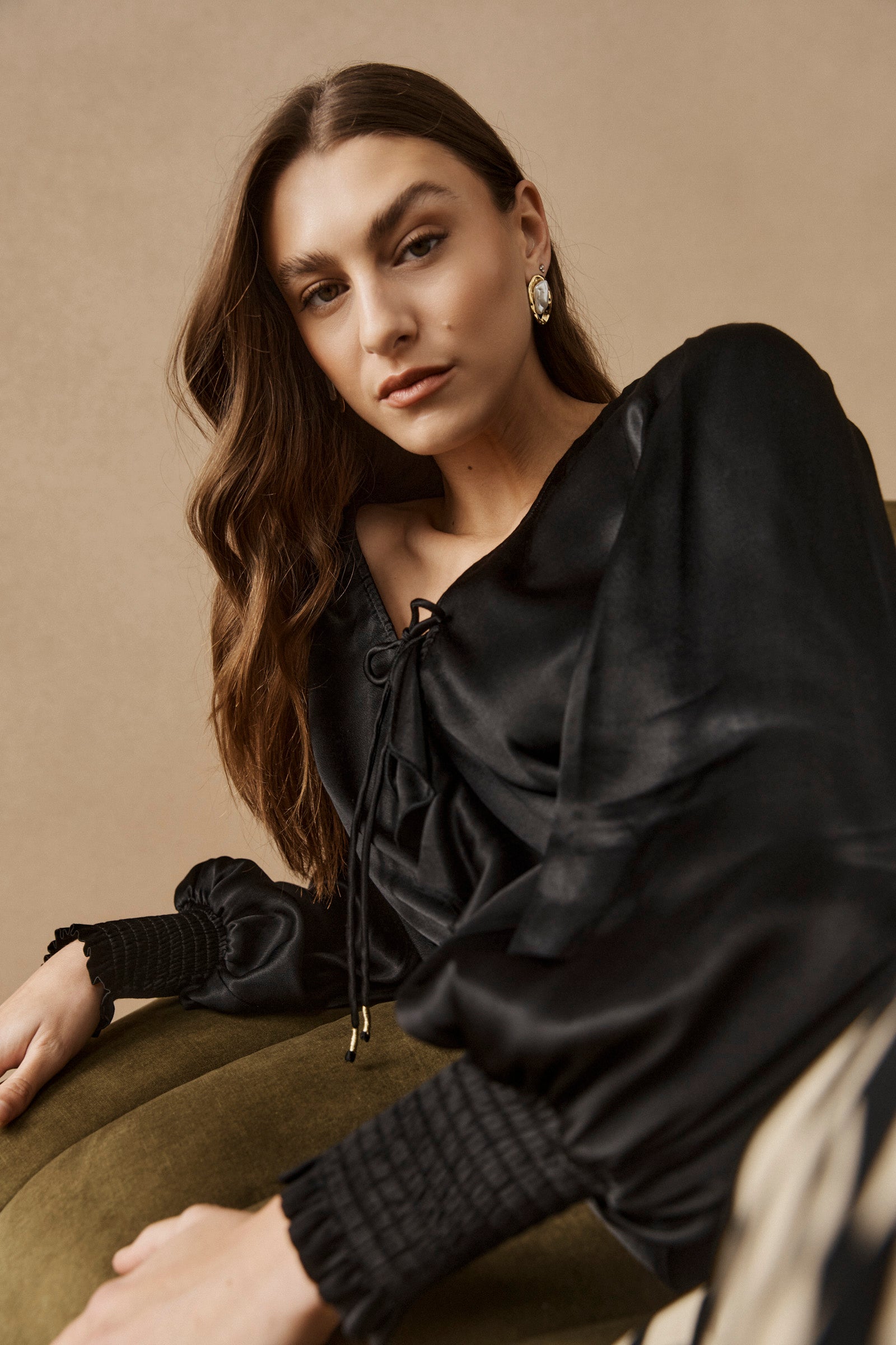 San Frill Top - Black