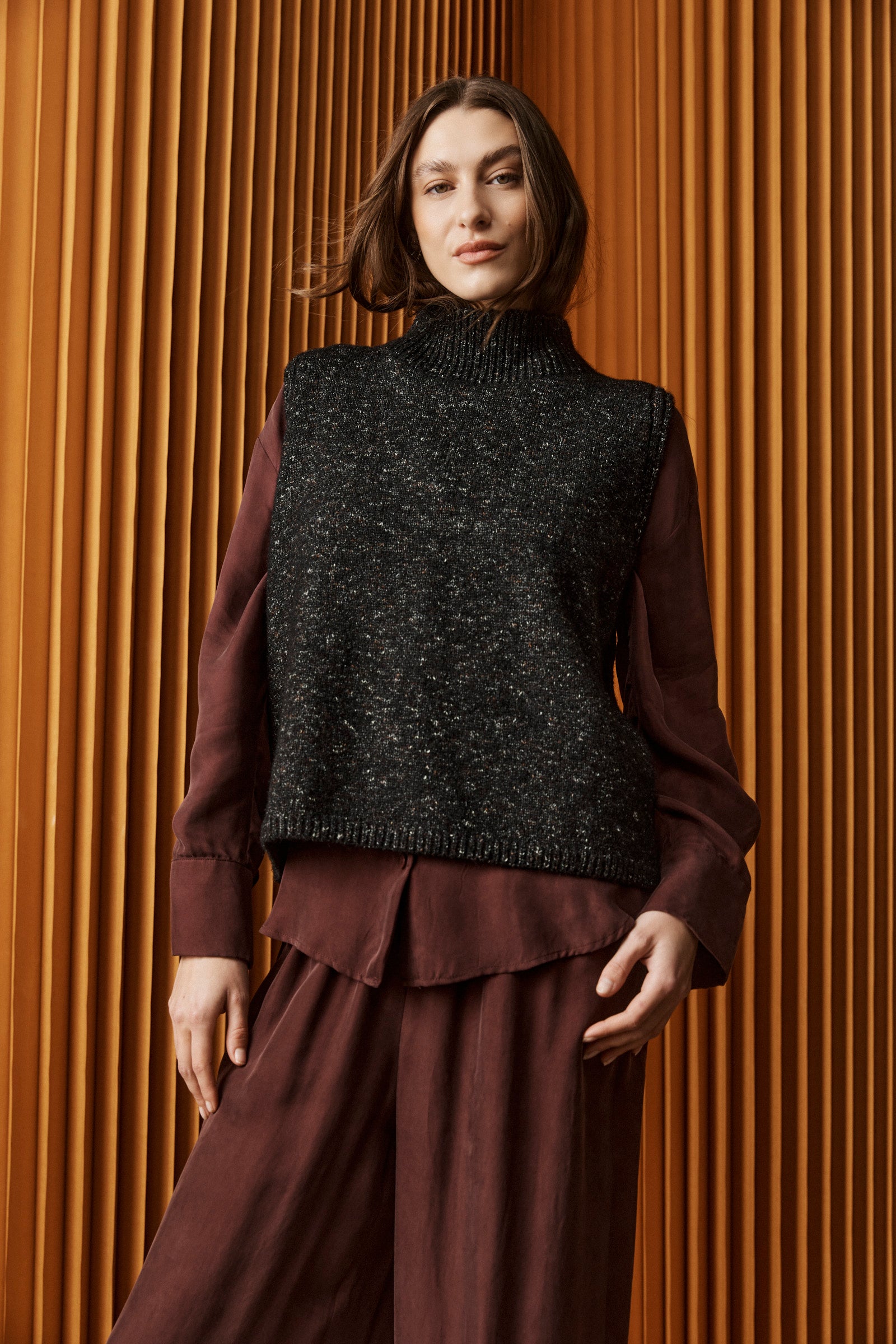 Zarda Knit Vest - Black