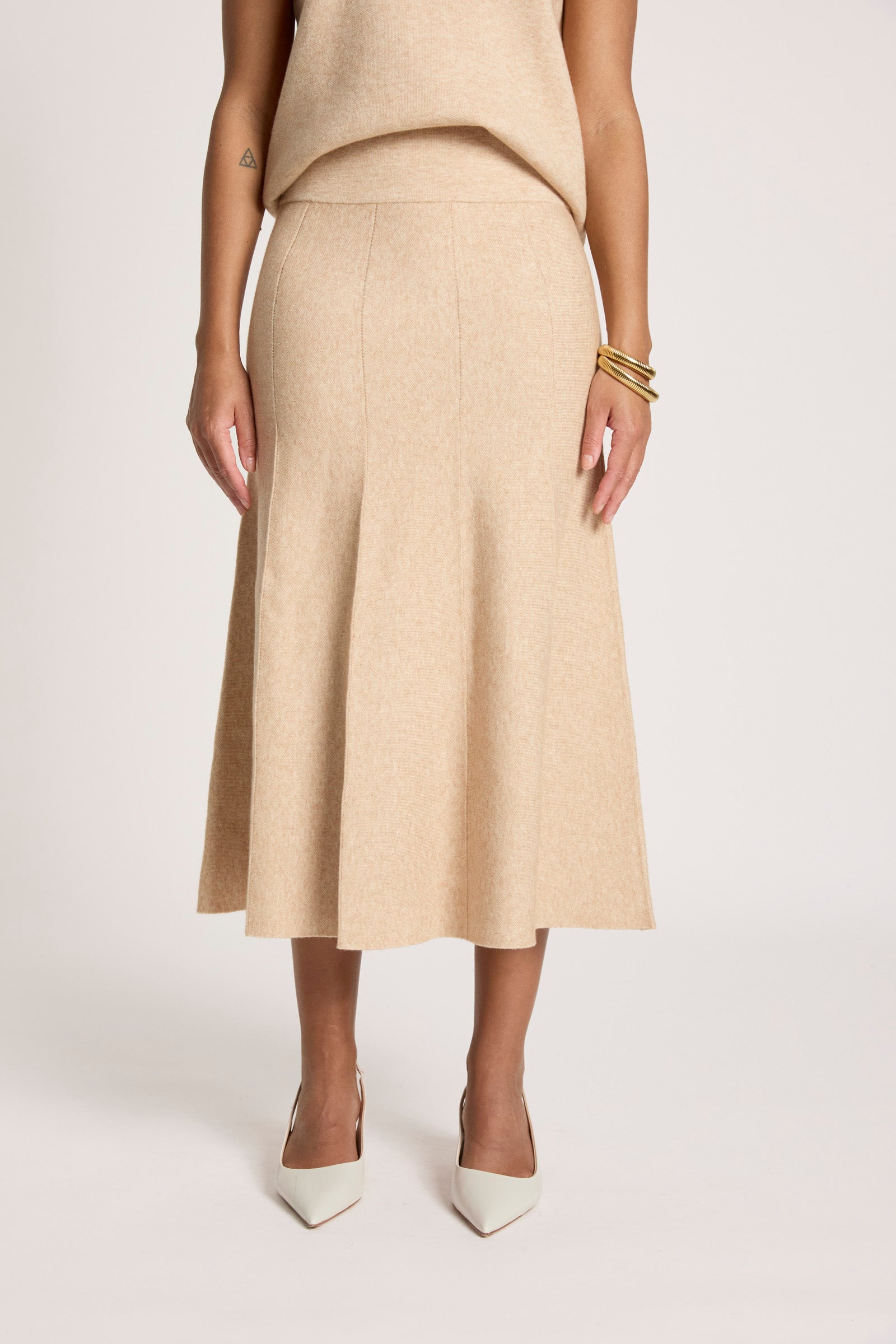 Zala Knit Skirt - Bisque