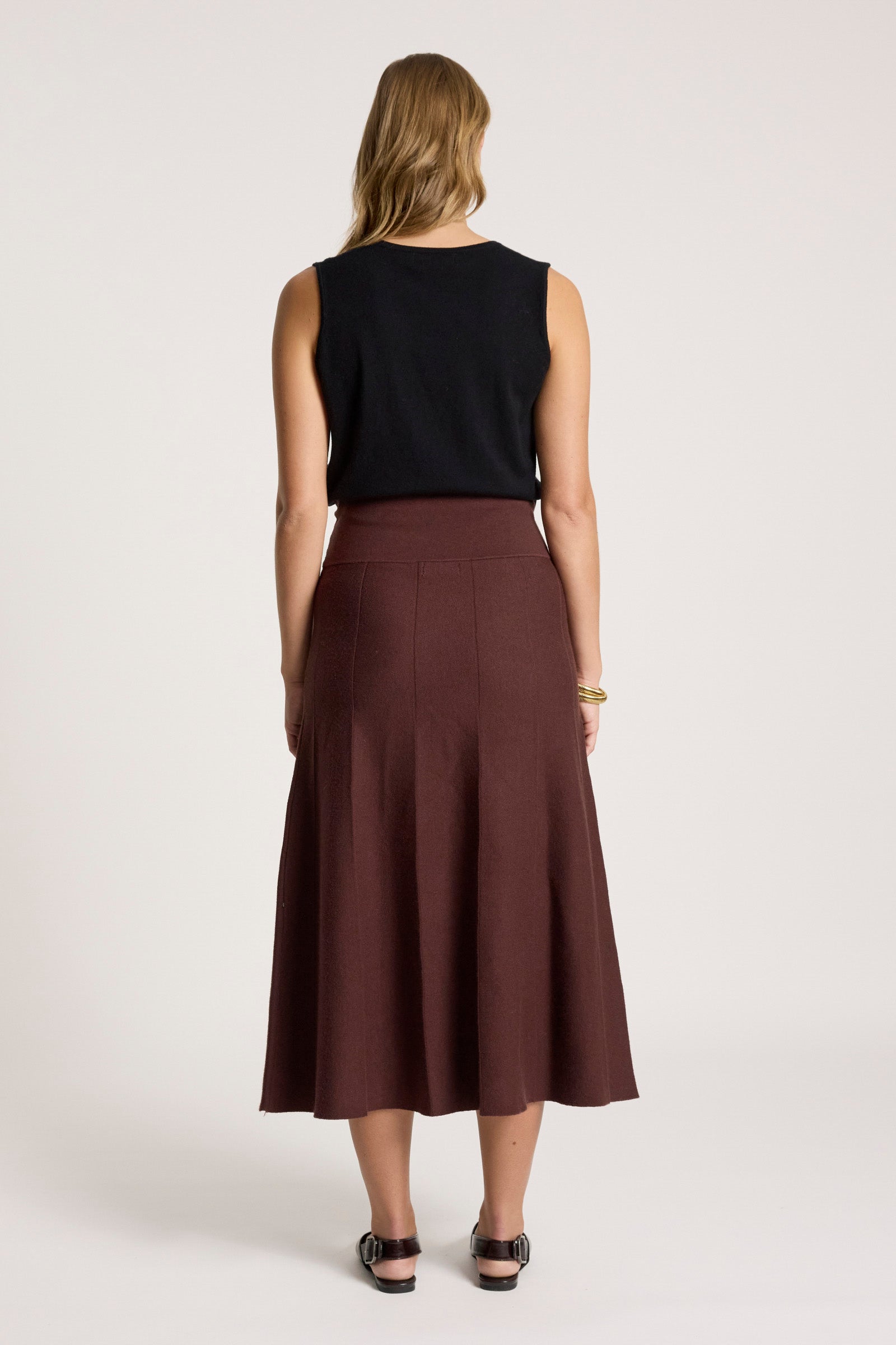 Zala Knit Skirt - Mahogany