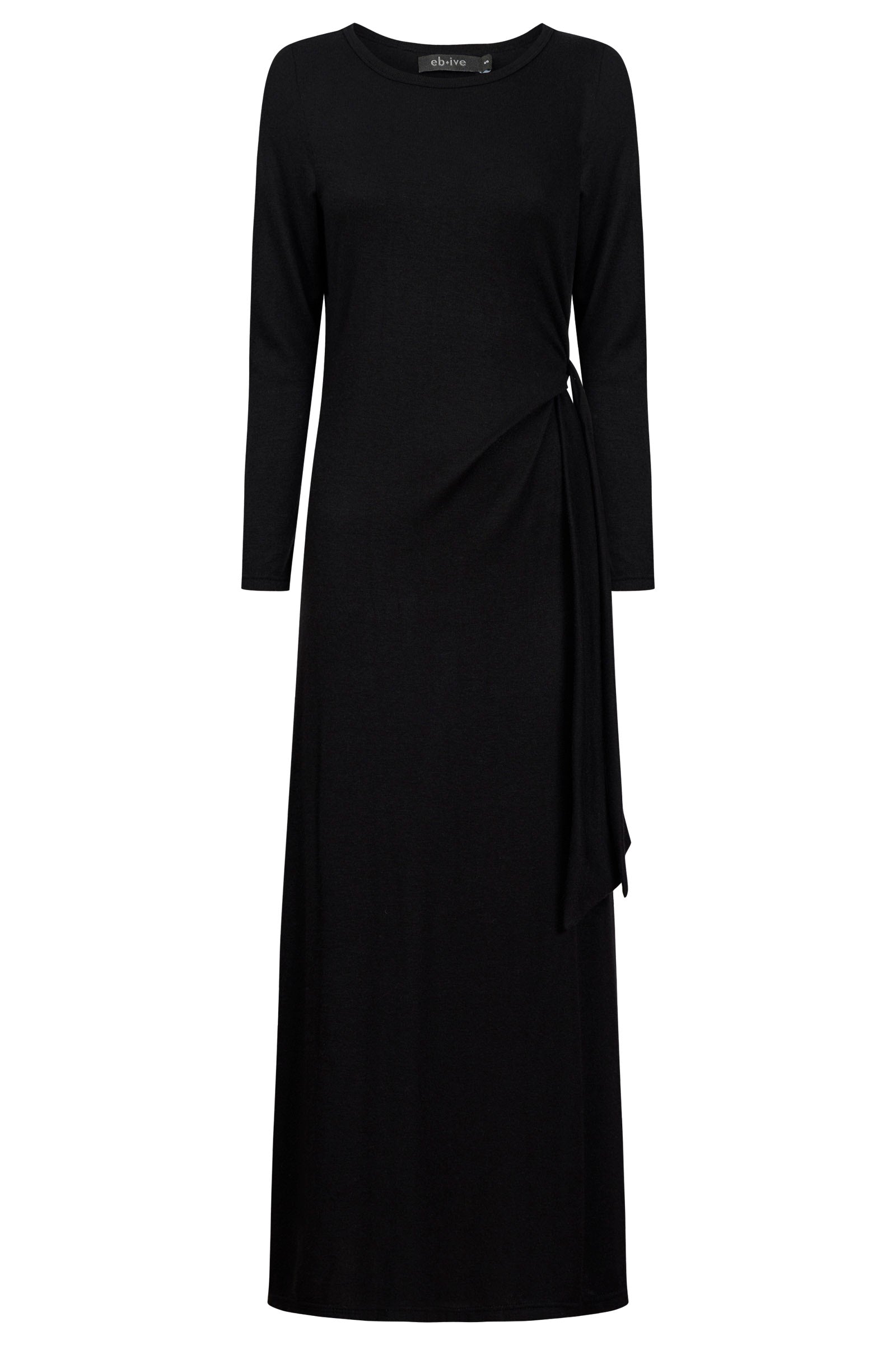 Aria Tie Maxi Dress - Black