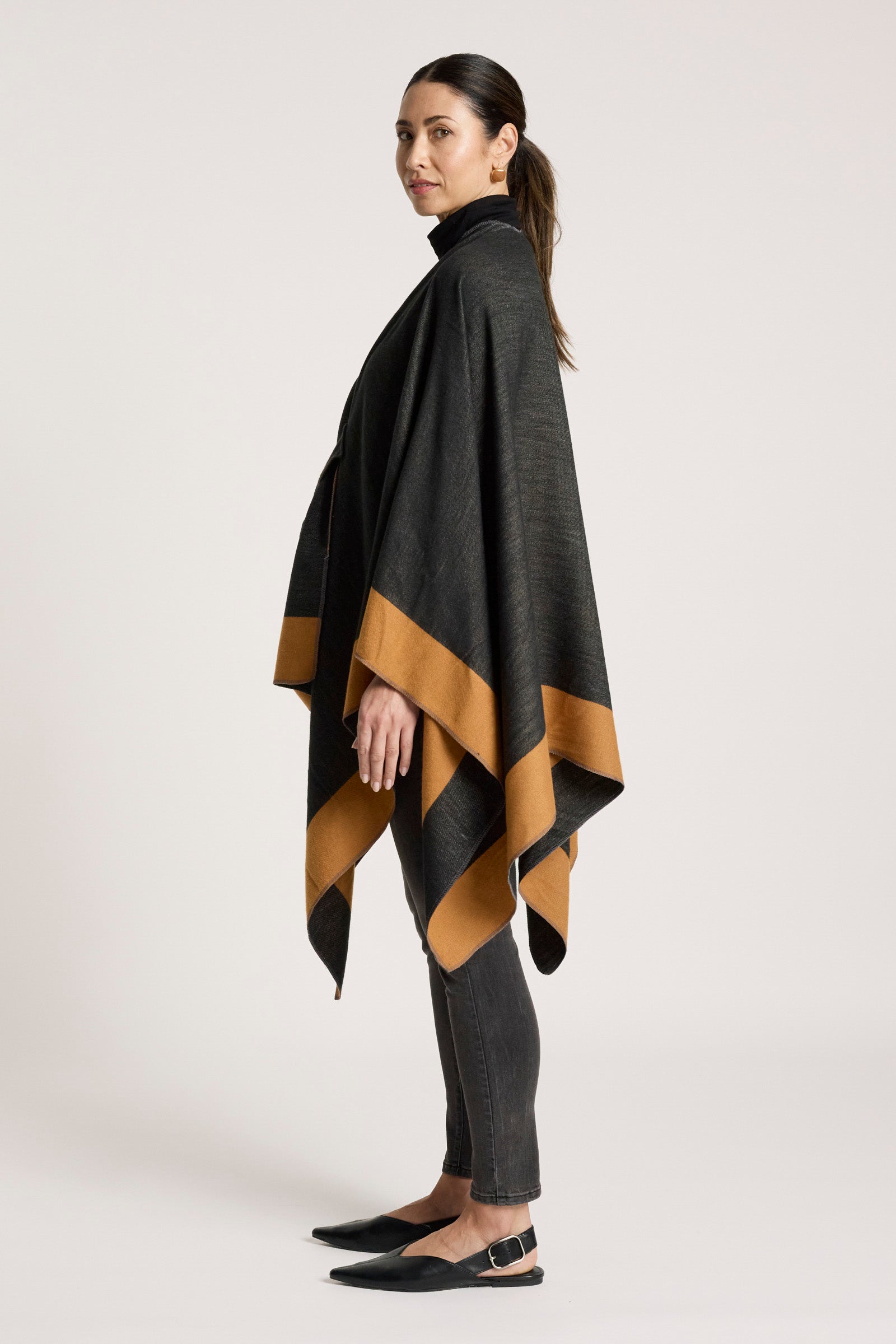 Ayla Cape - Camel/Char