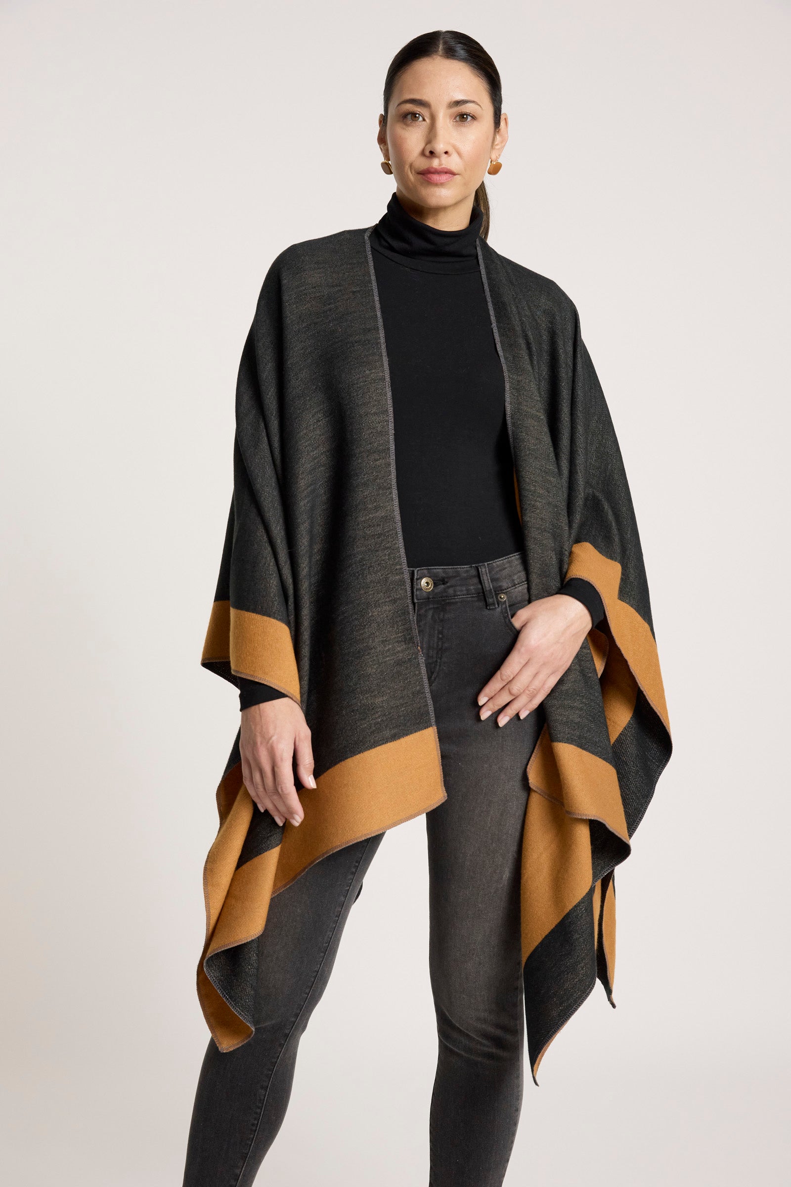 Ayla Cape - Camel/Char