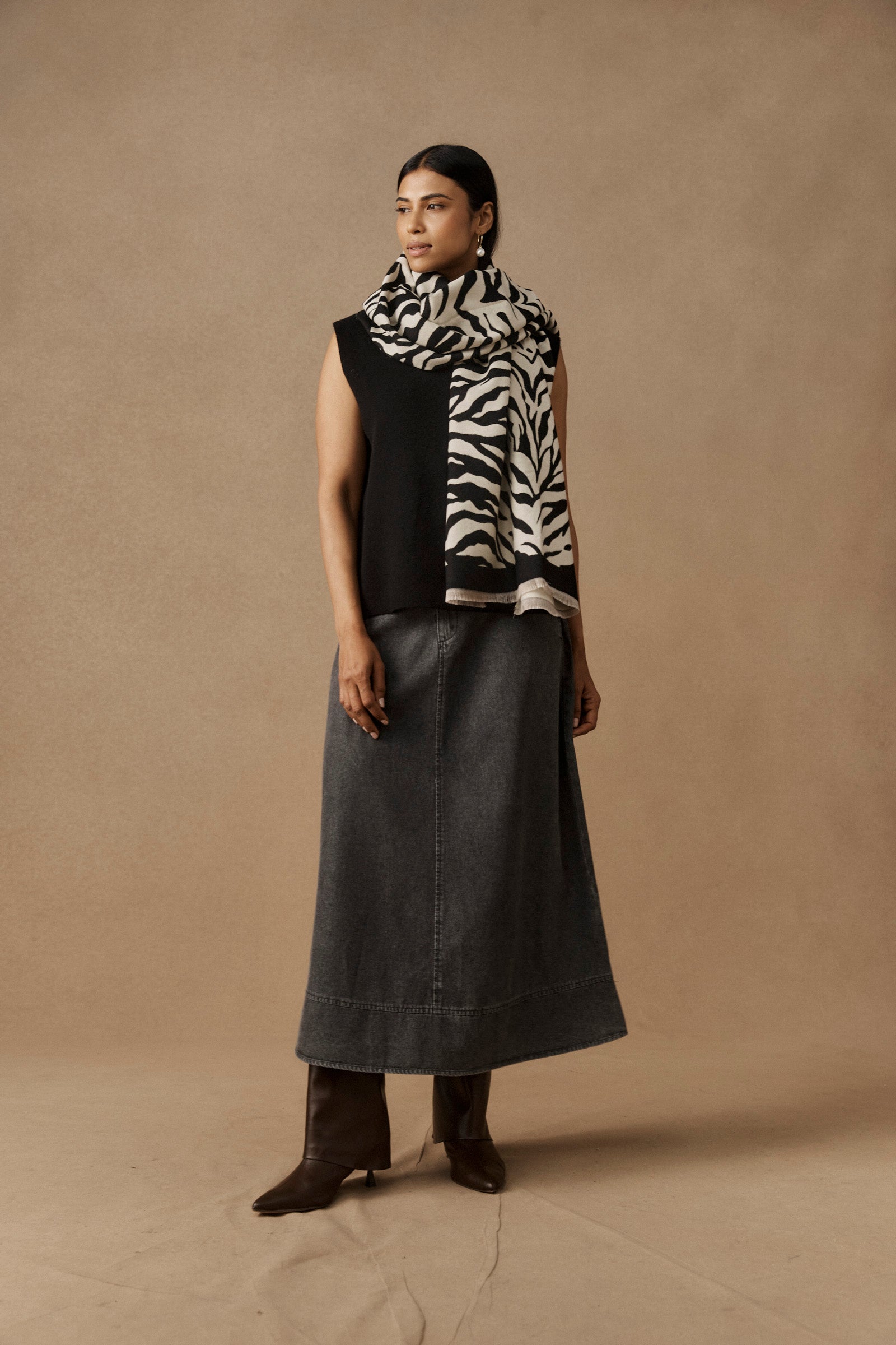 Bodhi Denim Skirt - Black