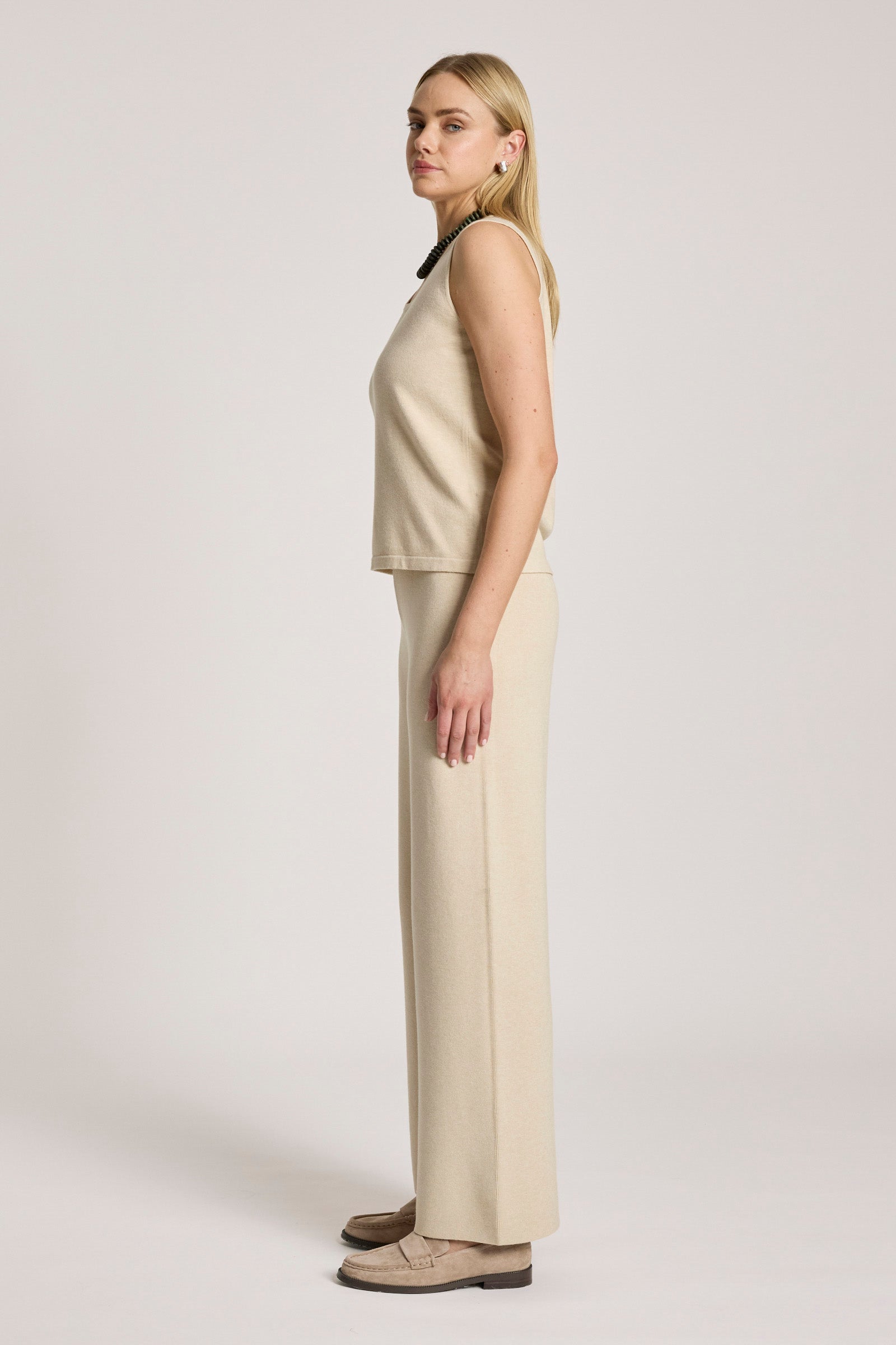 Samira Knit Tank - Bisque