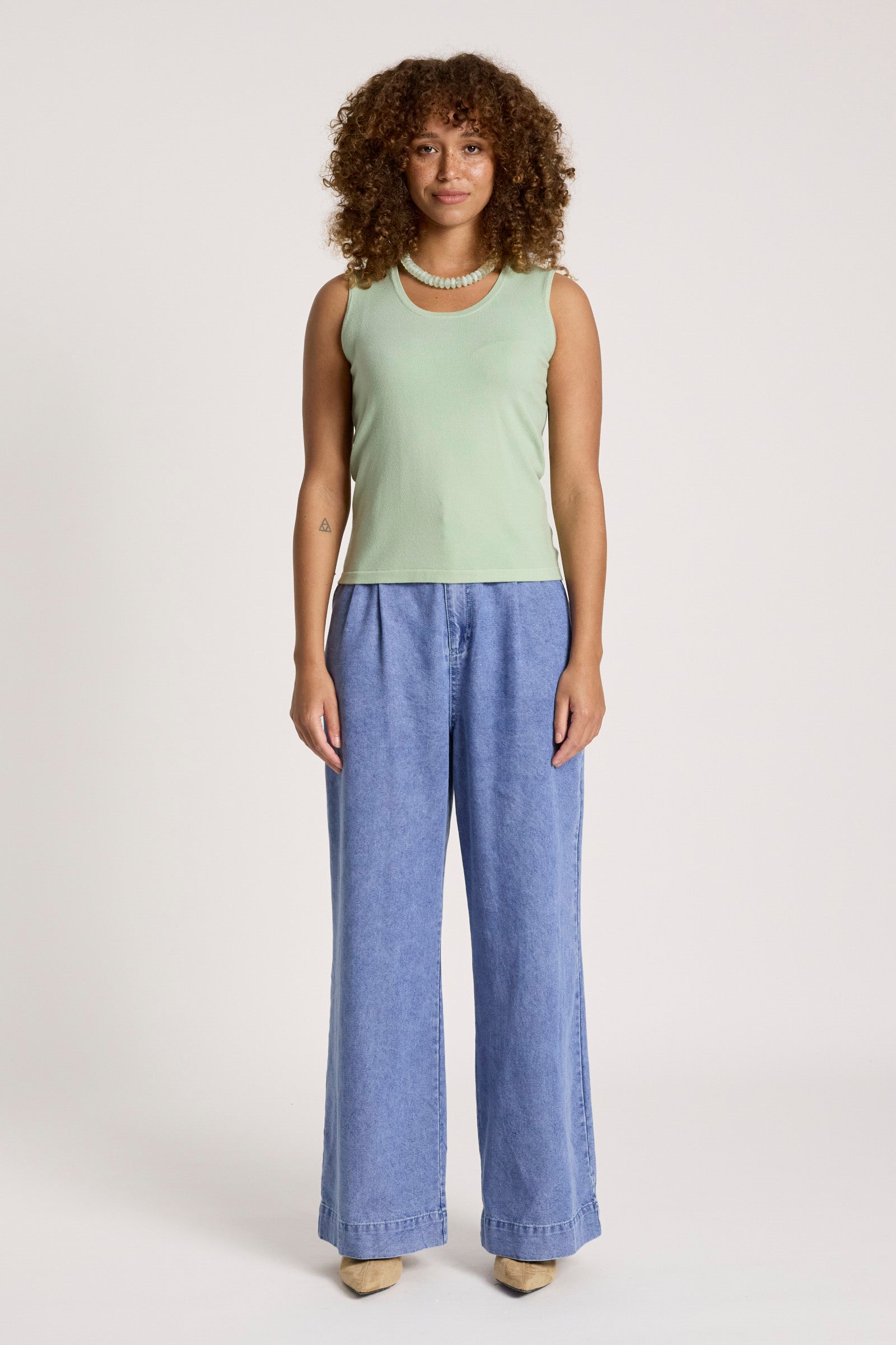 Samira Knit Tank - Sage