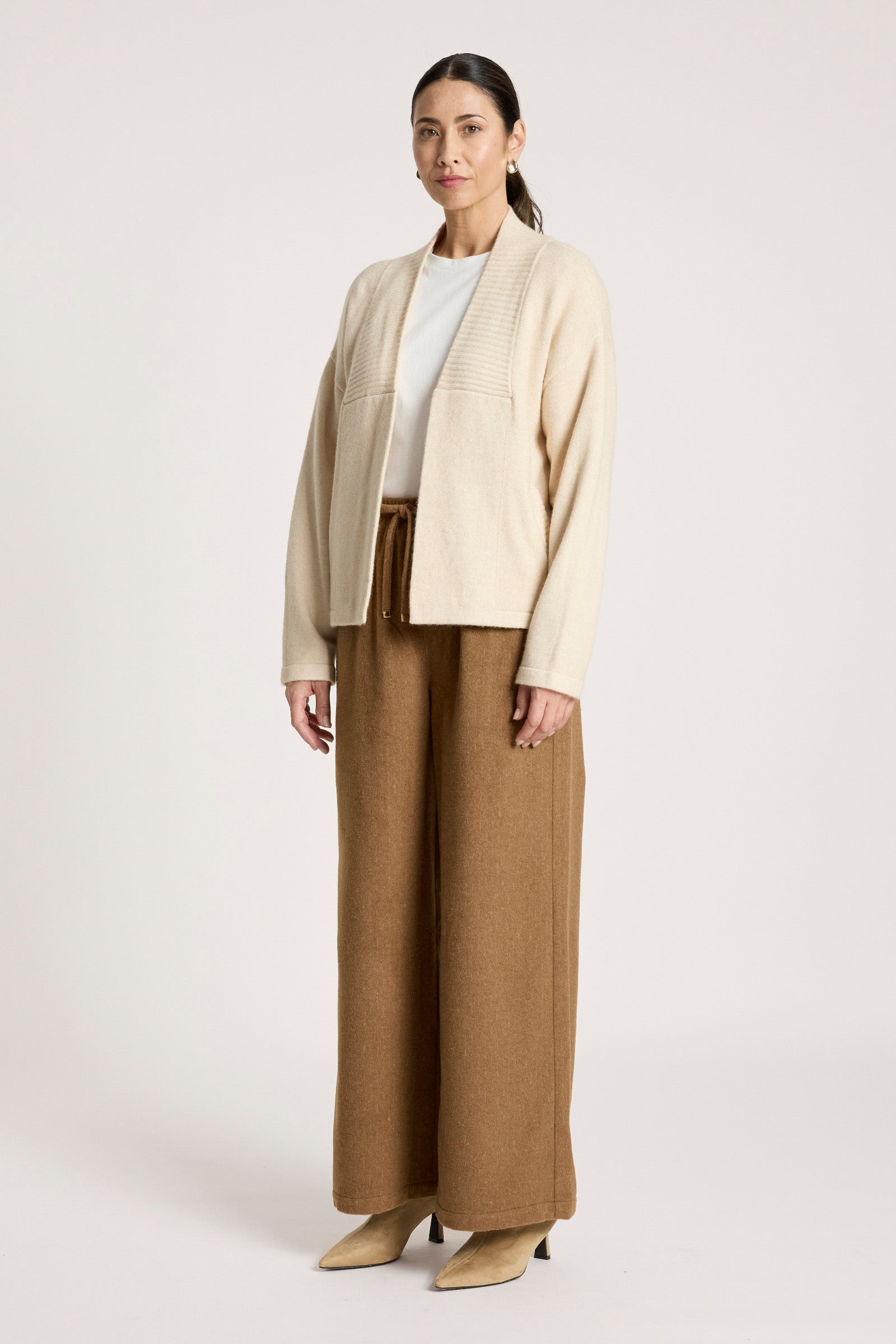 Samira Crop Cardigan - Bisque