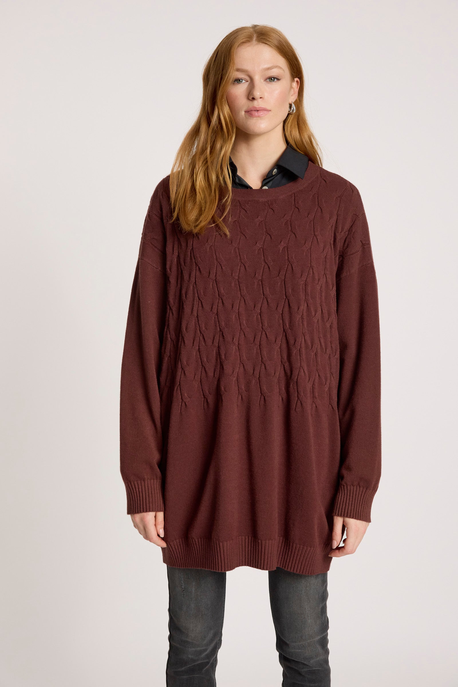 Samira Relaxed Knit - Mahogany