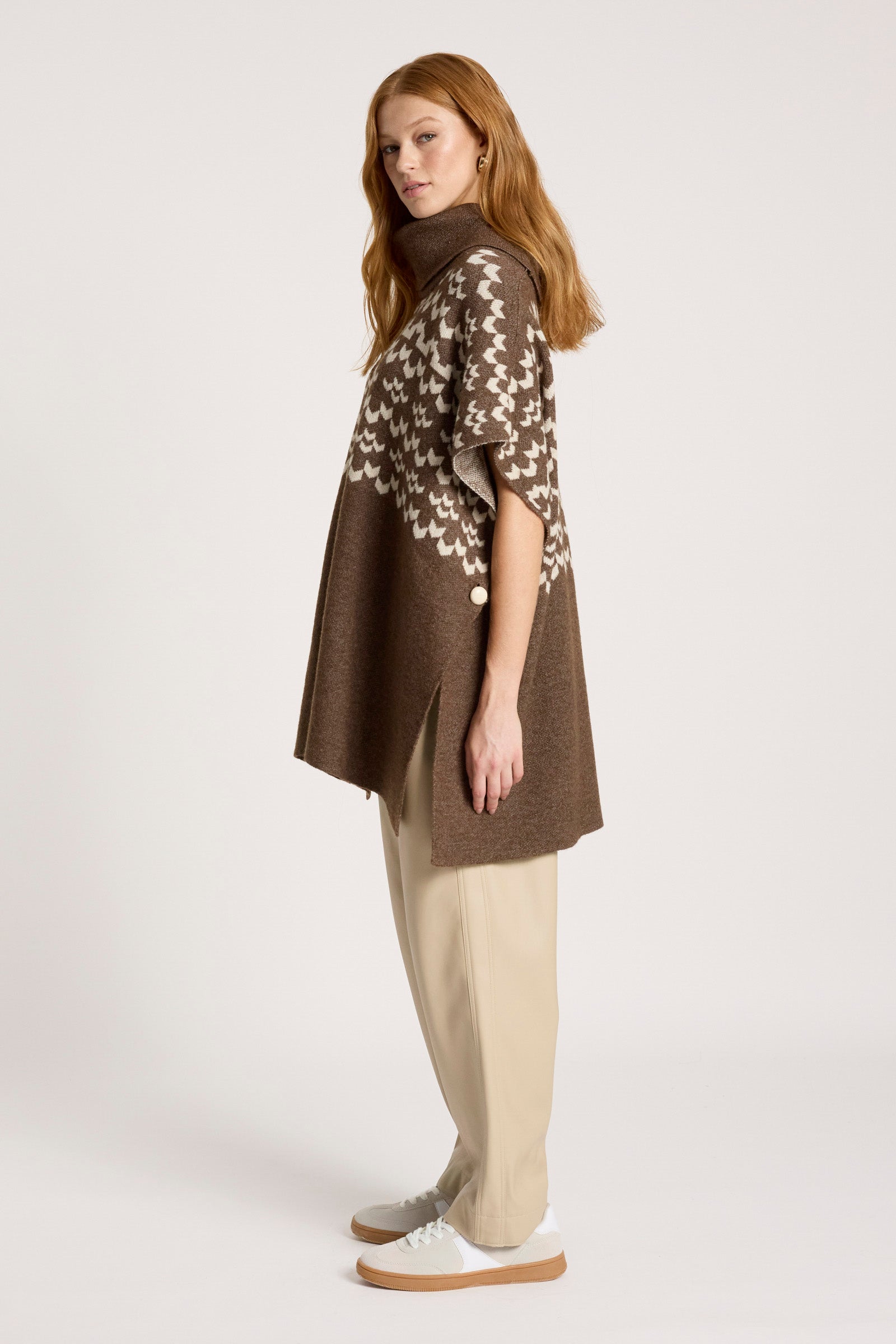 Maasai Poncho - Cocoa/Dune