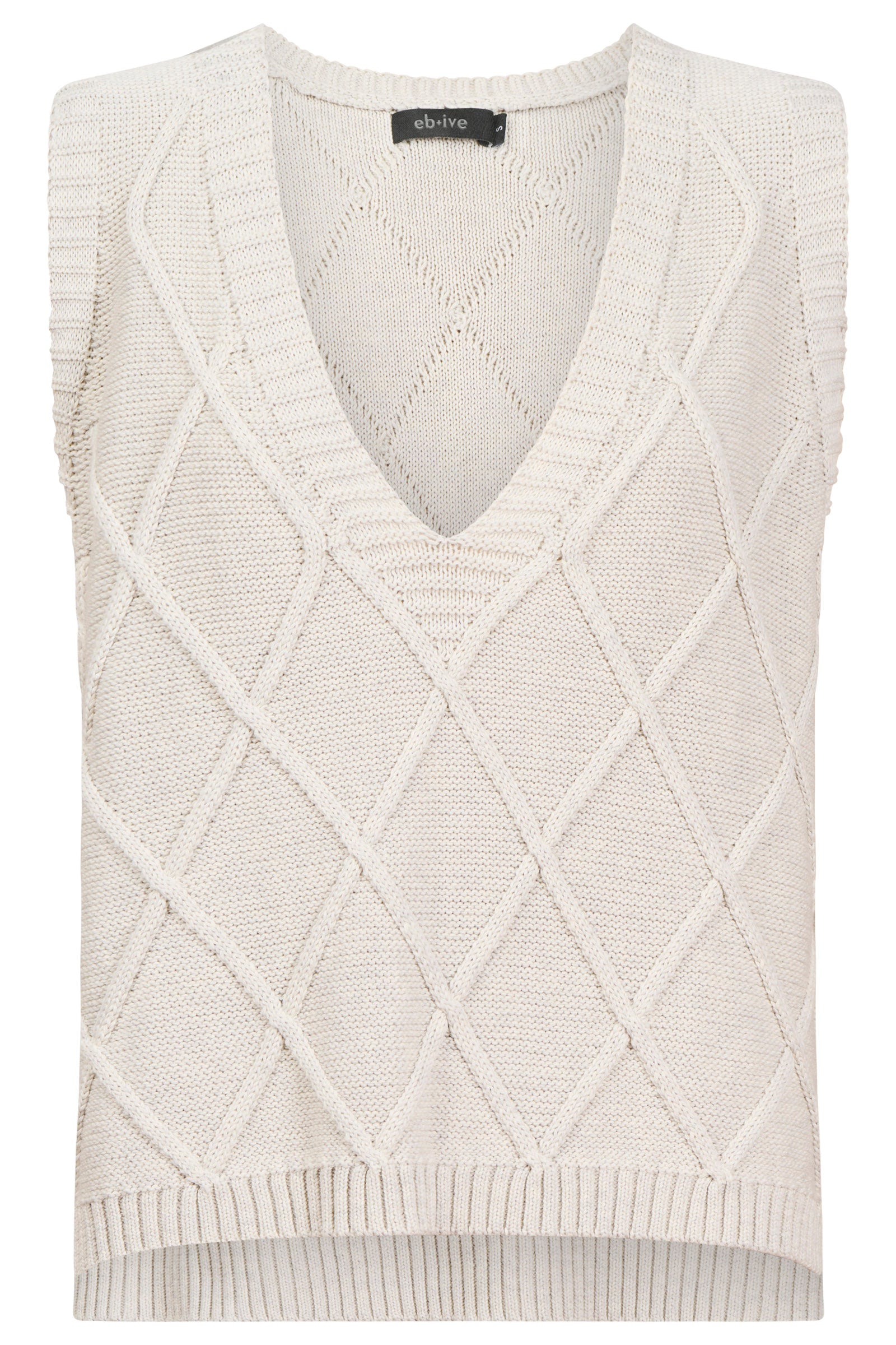Liora Knit Vest - Bisque