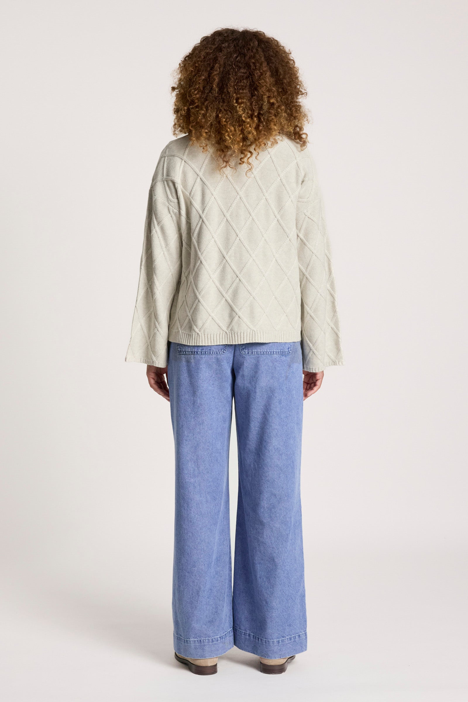 Liora Crop Cardigan - Bisque