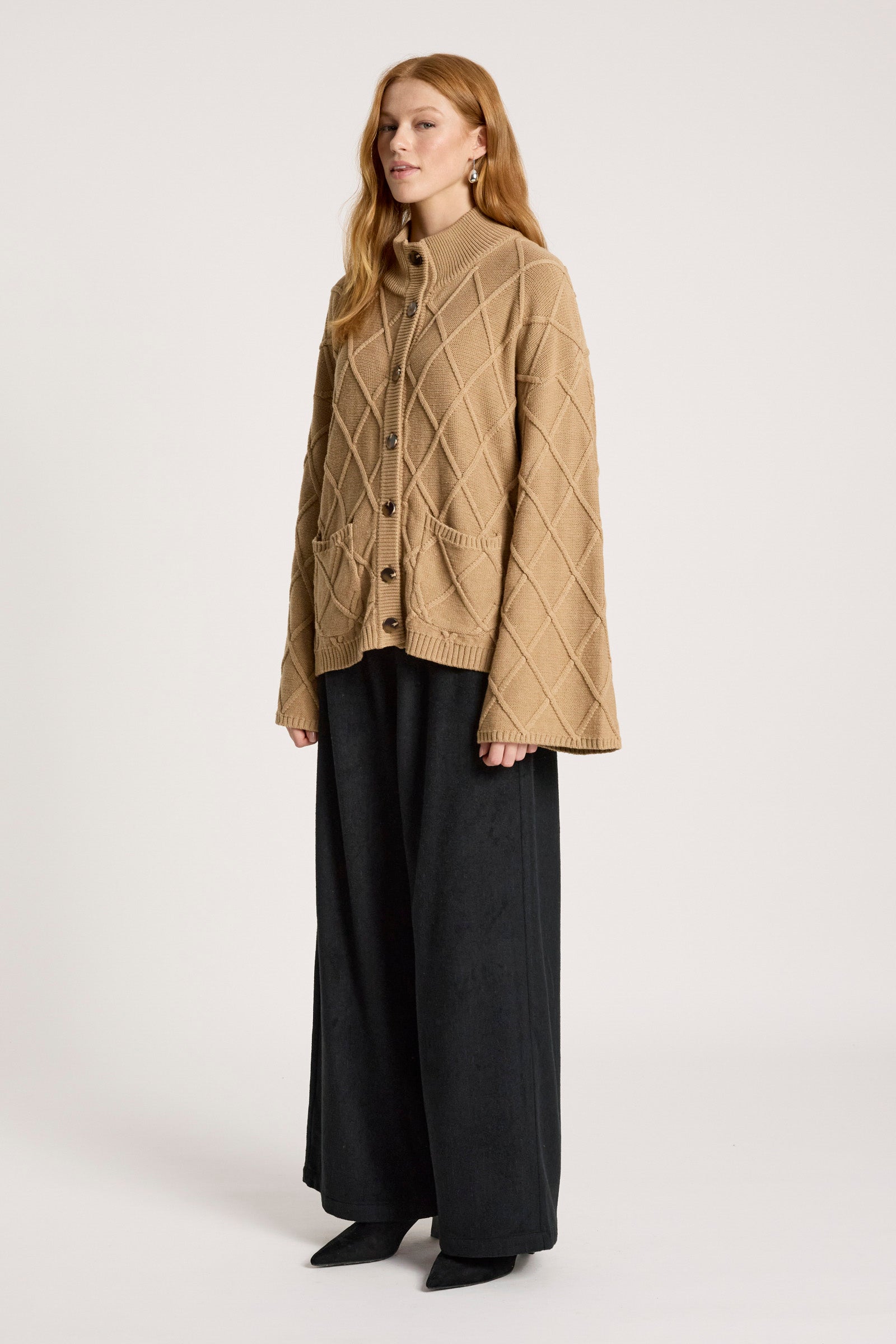 Liora Crop Cardigan - Mocha