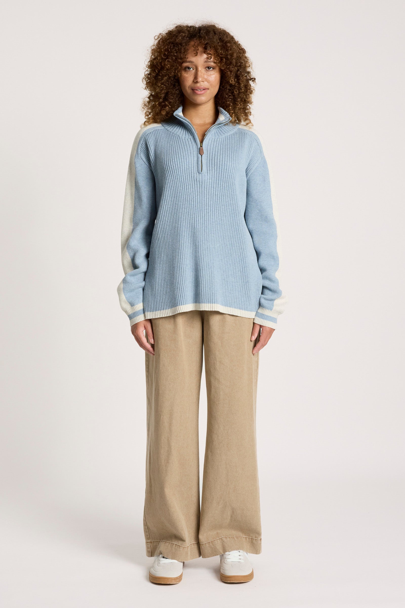 Liora Zip Jumper - Lake/Bisque