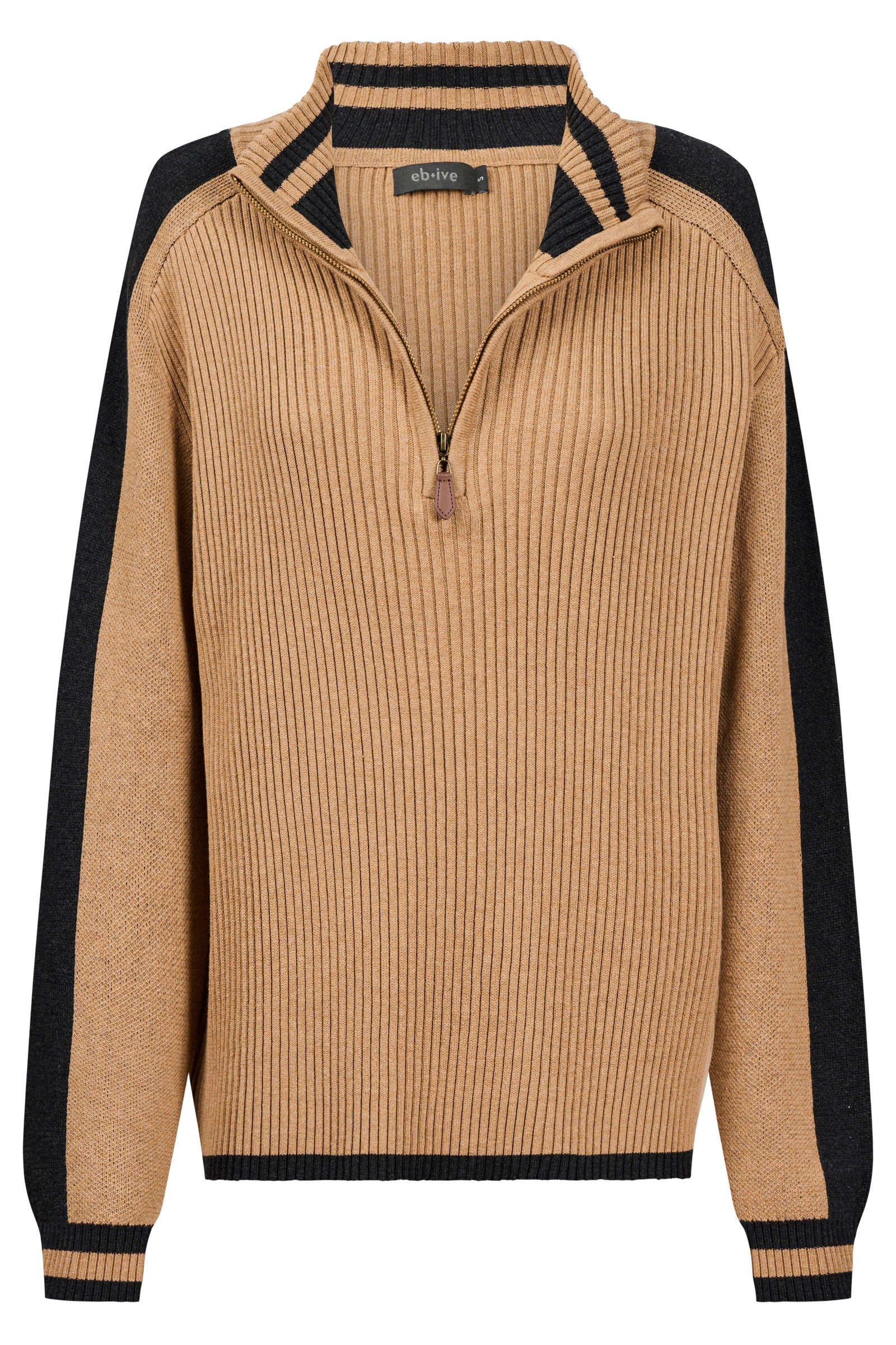 Liora Zip Jumper - Mocha/Char