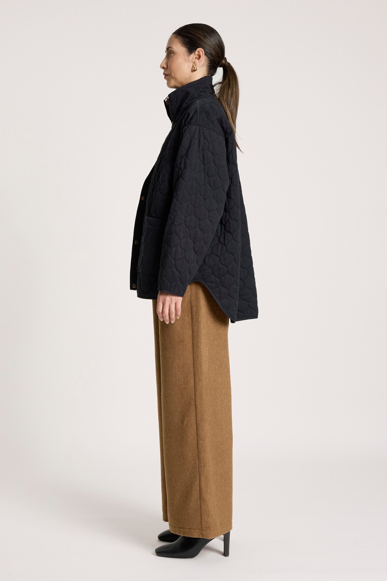 Sansi Quilted Jacket - Black